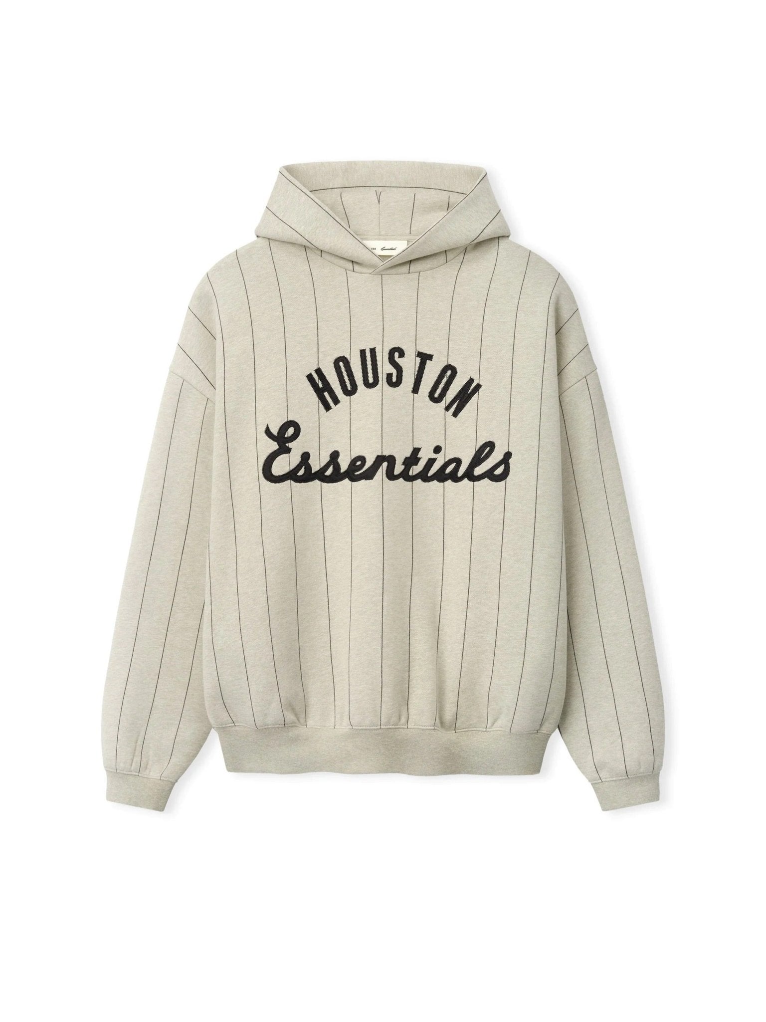 Fear of God Essentials Astros Sport Hoodie Heather Stone W Black Pinstripes - Im Your Wardrobe