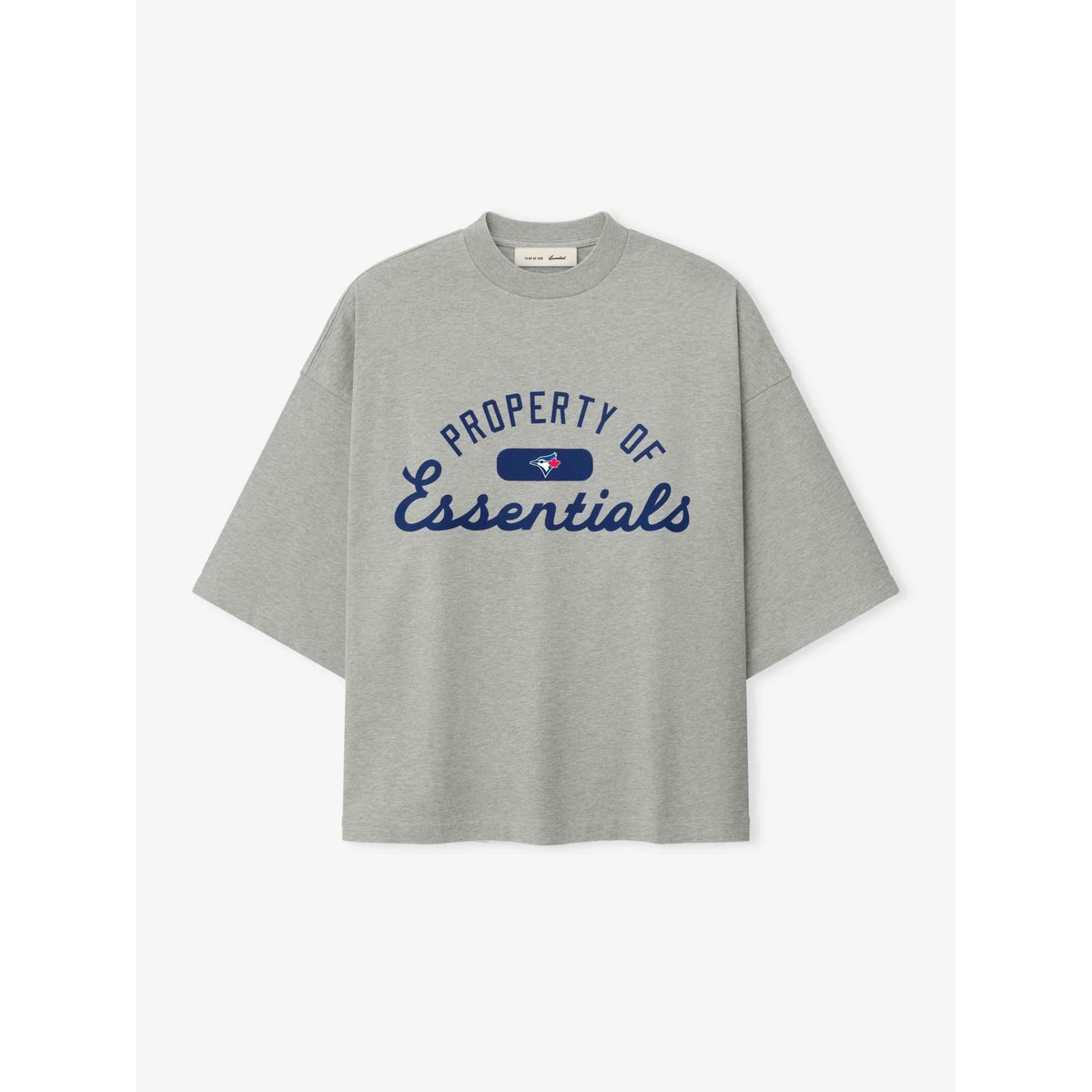 Fear of God Essentials Blue Jays Merch Tee Concrete Heather - Im Your Wardrobe