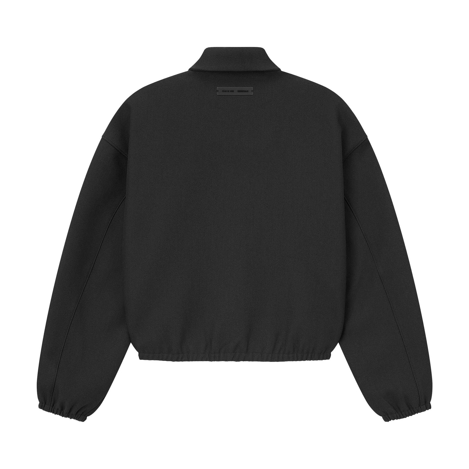 Fear of God Essentials Bonded Canvas Jacket Jet Black (FW25) - Im Your Wardrobe