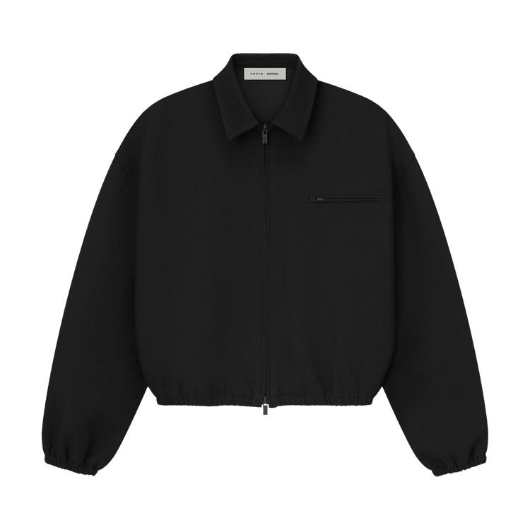 Fear of God Essentials Bonded Canvas Jacket Jet Black (FW25) - Im Your Wardrobe