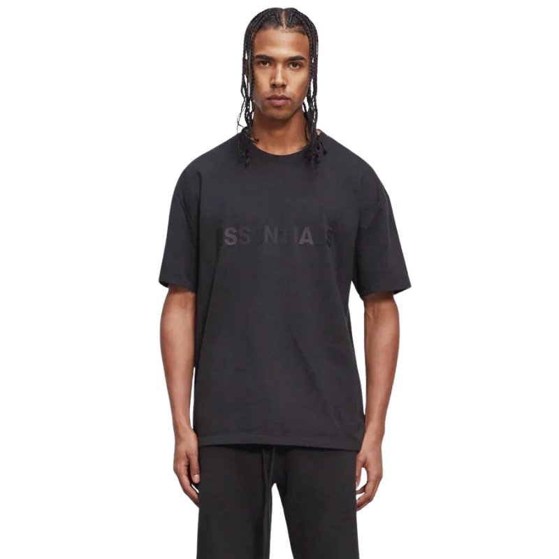 Fear of God Essentials Boxy T-Shirt Applique Logo Dark Slate/Stretch Limo/Black - Im Your Wardrobe