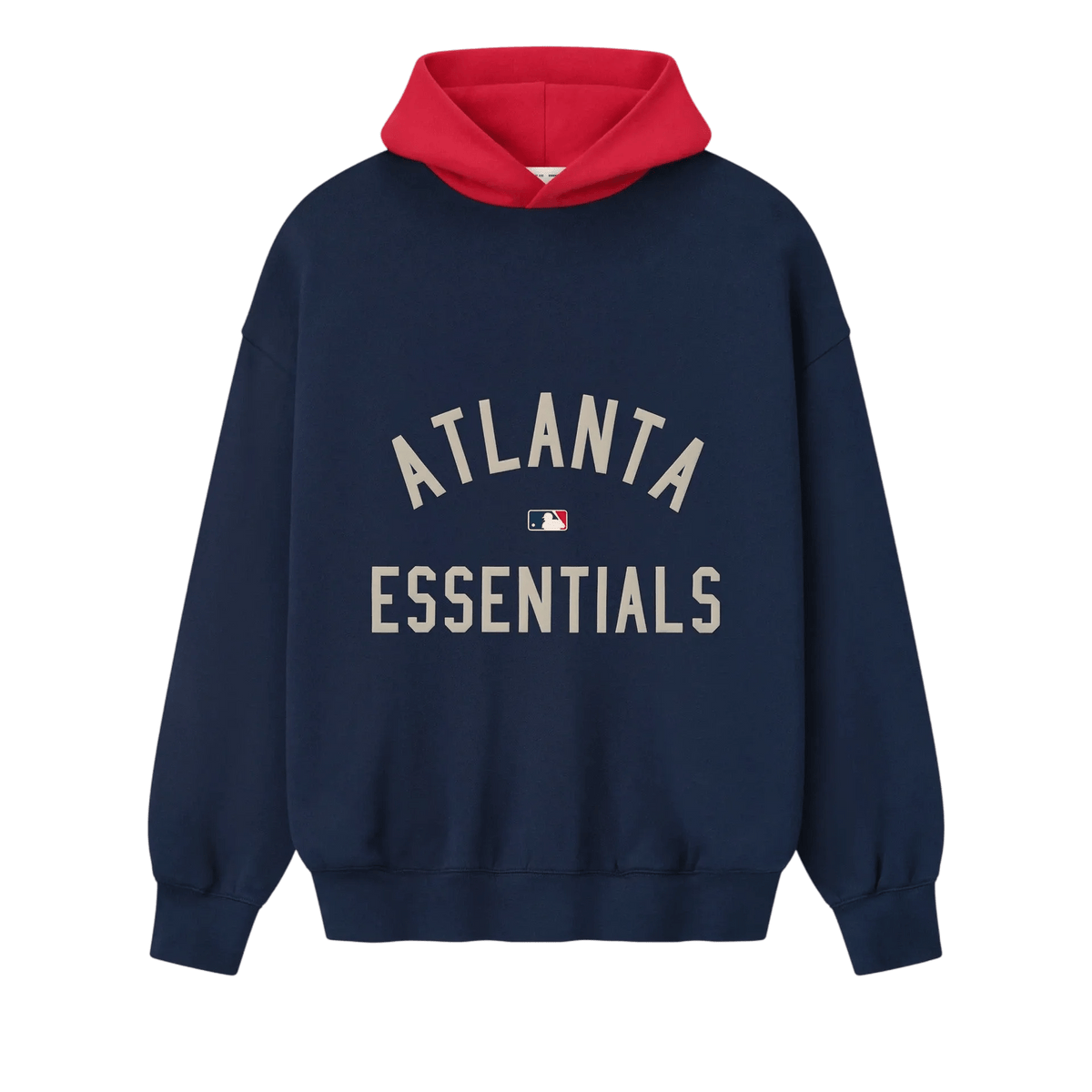 Fear of God Essentials Braves Sport Hoodie Navy/Red - Im Your Wardrobe