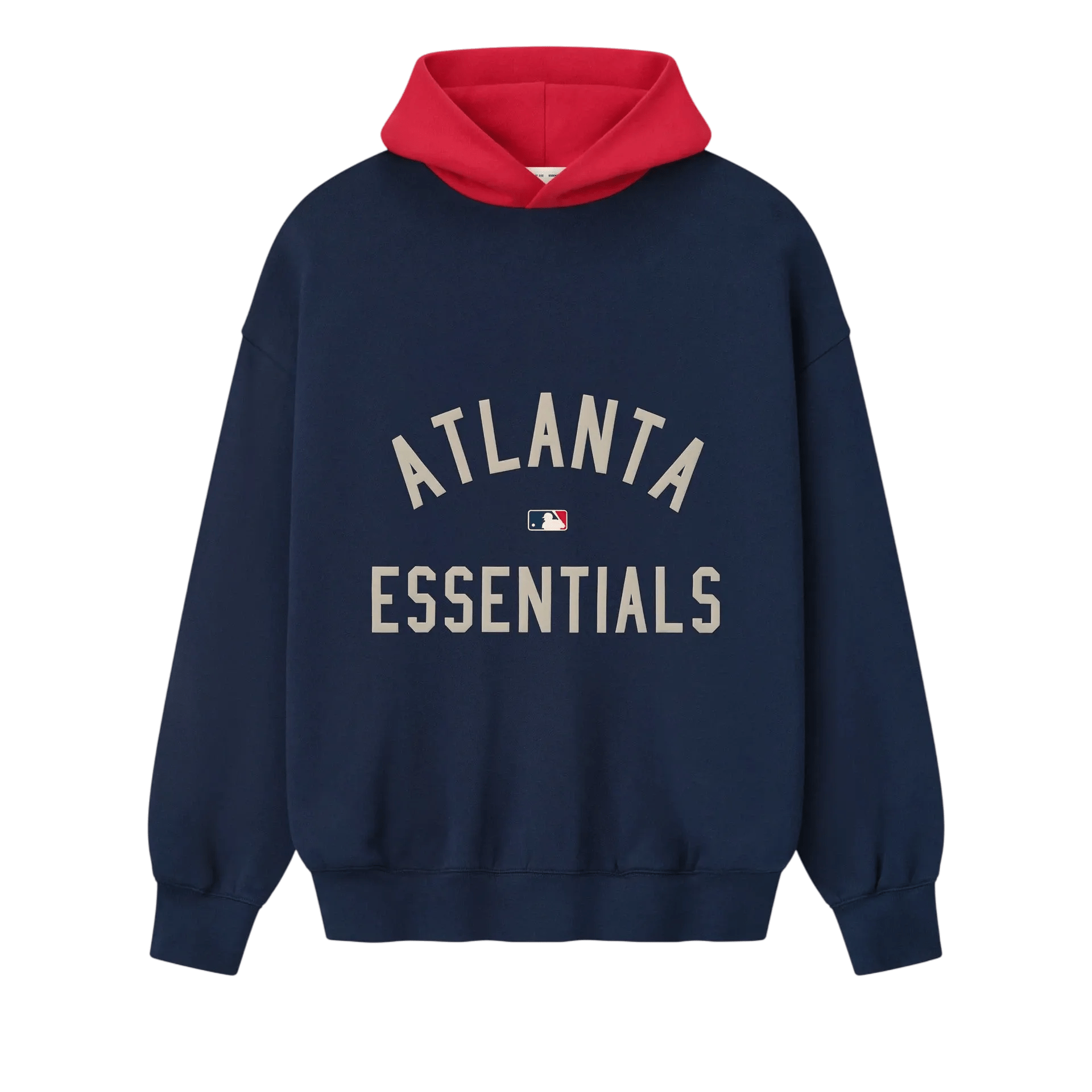 Fear of God Essentials Braves Sport Hoodie Navy/Red - Im Your Wardrobe
