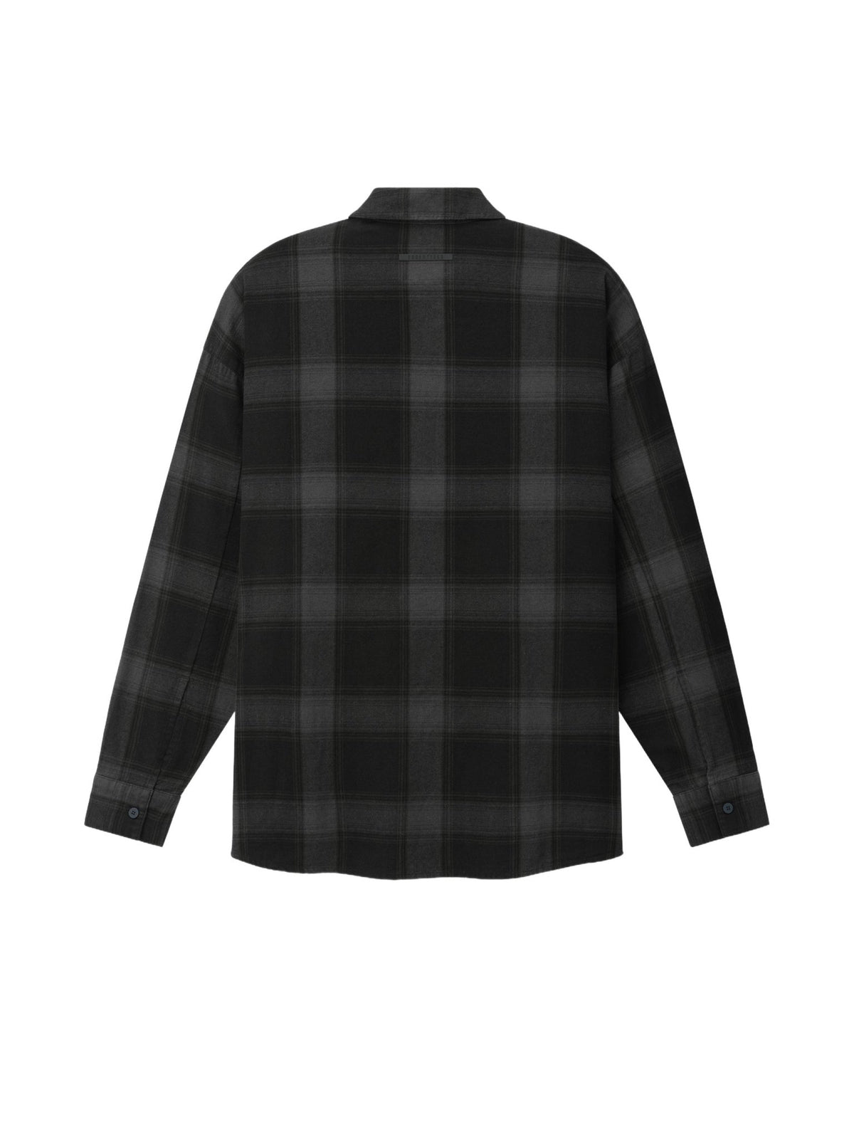 Fear of God Essentials Button Down Shirt Overdyed Vintage Black Plaid - Im Your Wardrobe