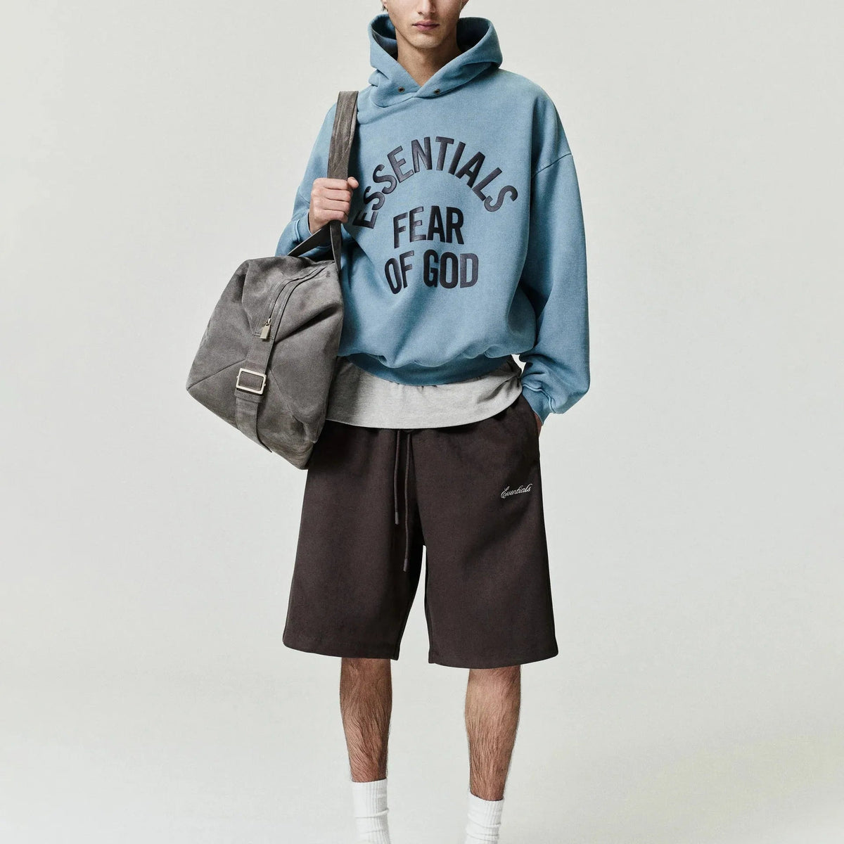 Fear Of God Essentials Campus 90s Hoodie Faded Coastal - Im Your Wardrobe