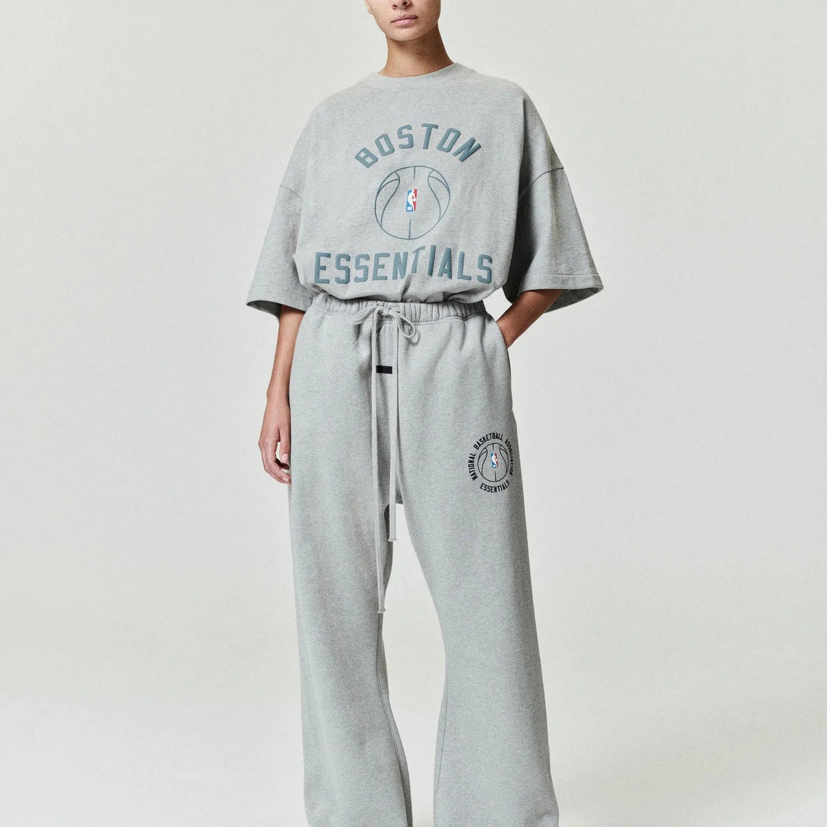 Fear Of God Essentials Celtics X Barkley Hendricks 90s Tee Concrete Heather - Im Your Wardrobe