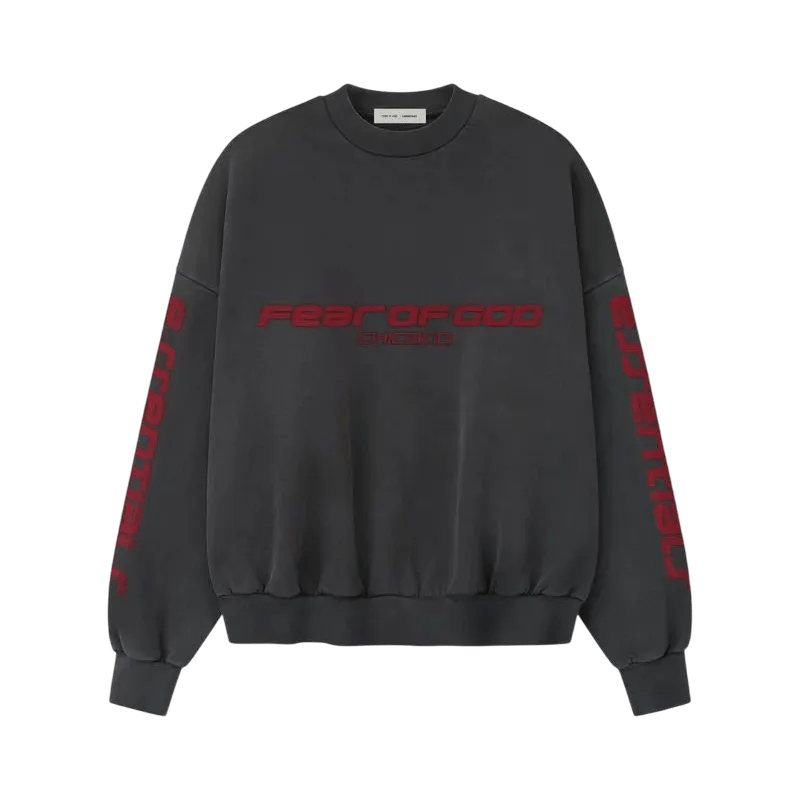 Fear of God Essentials Chicago Heavy Fleece Cropped Sweatshirt Iron Grey - Im Your Wardrobe