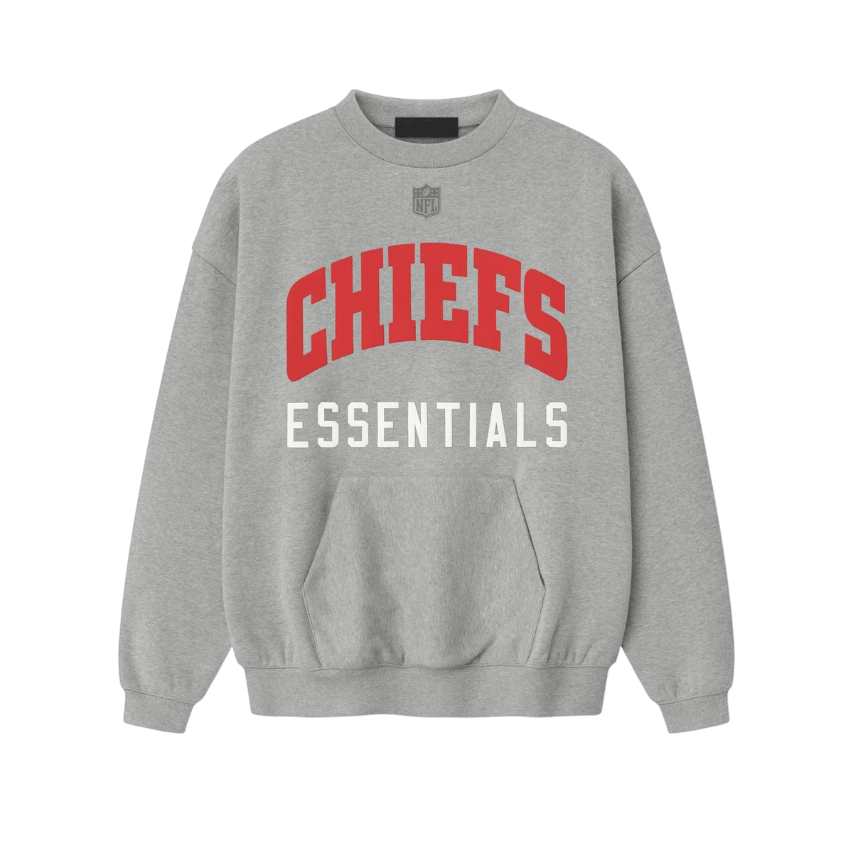 Fear of God Essentials Chiefs Sport Crewneck Concrete Heather - Im Your Wardrobe