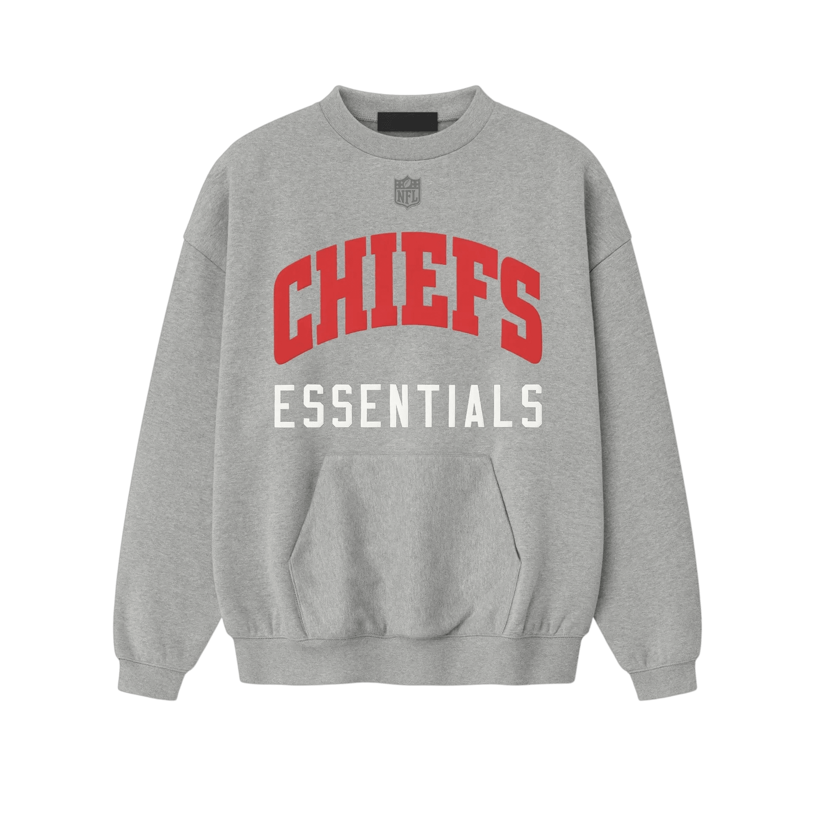 Fear of God Essentials Chiefs Sport Crewneck Concrete Heather - Im Your Wardrobe