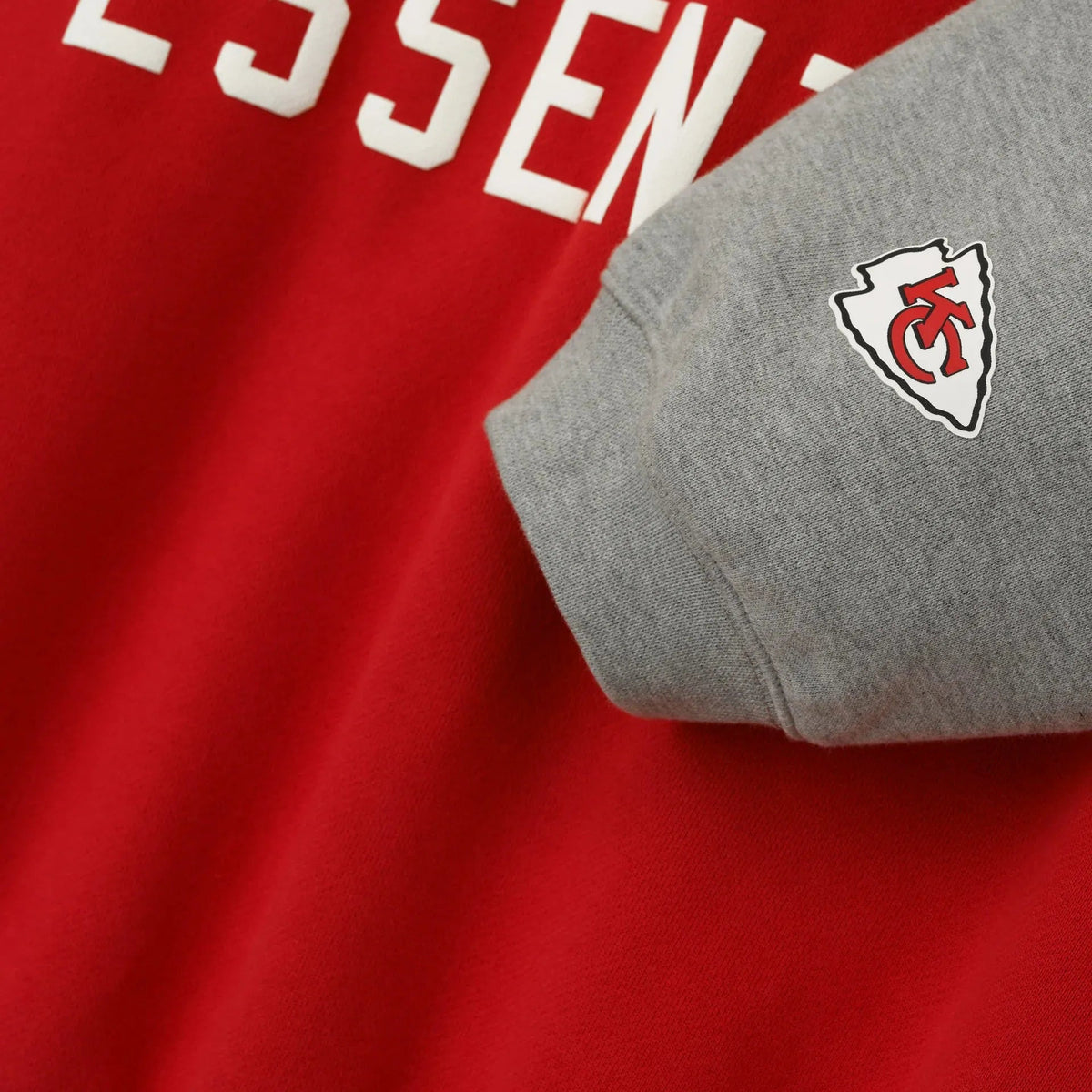 Fear of God Essentials Chiefs Sport Hoodie Red/Concrete Heather - Im Your Wardrobe