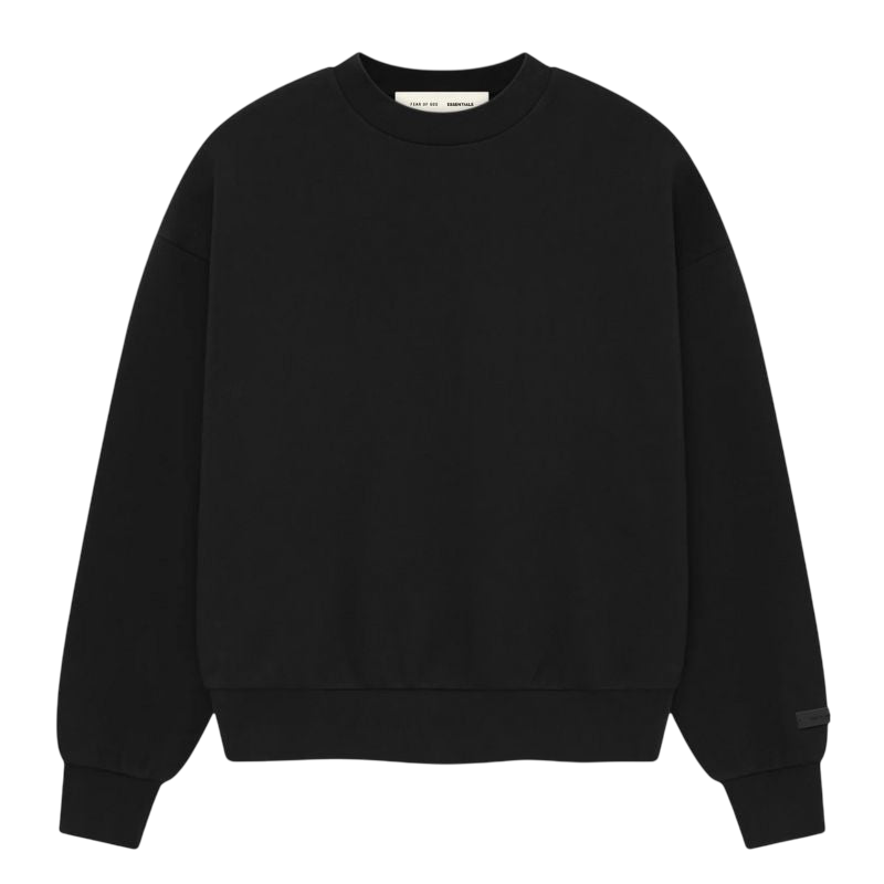 Fear of God Essentials Classic Crewneck Jet Black (2025) - Im Your Wardrobe