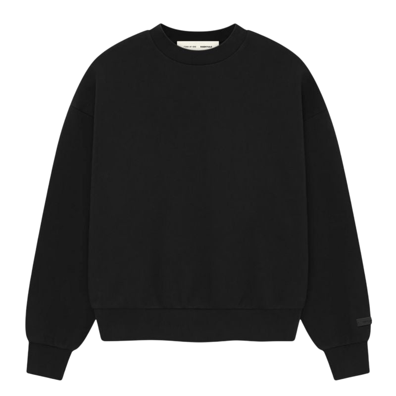 Fear of God Essentials Classic Crewneck Jet Black (2025) - Im Your Wardrobe