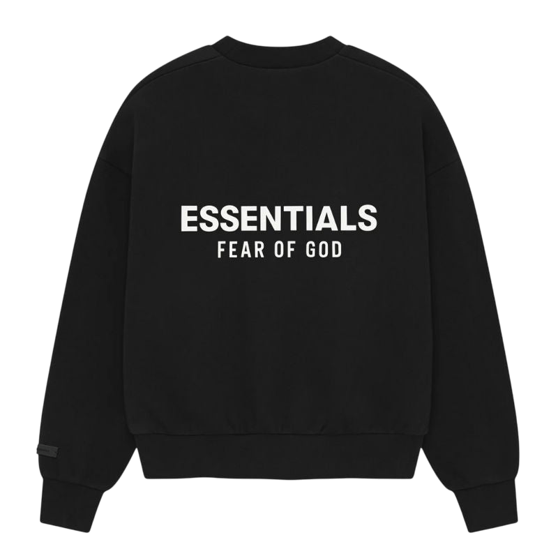 Fear of God Essentials Classic Crewneck Jet Black (2025) - Im Your Wardrobe