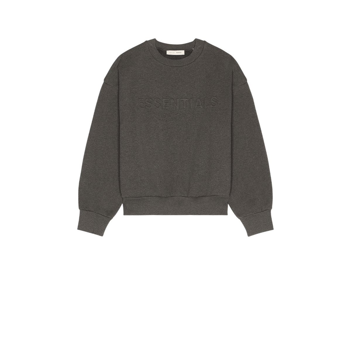 Fear of God Essentials Classic Crewneck Sweatshirt Charcoal Heather - Im Your Wardrobe