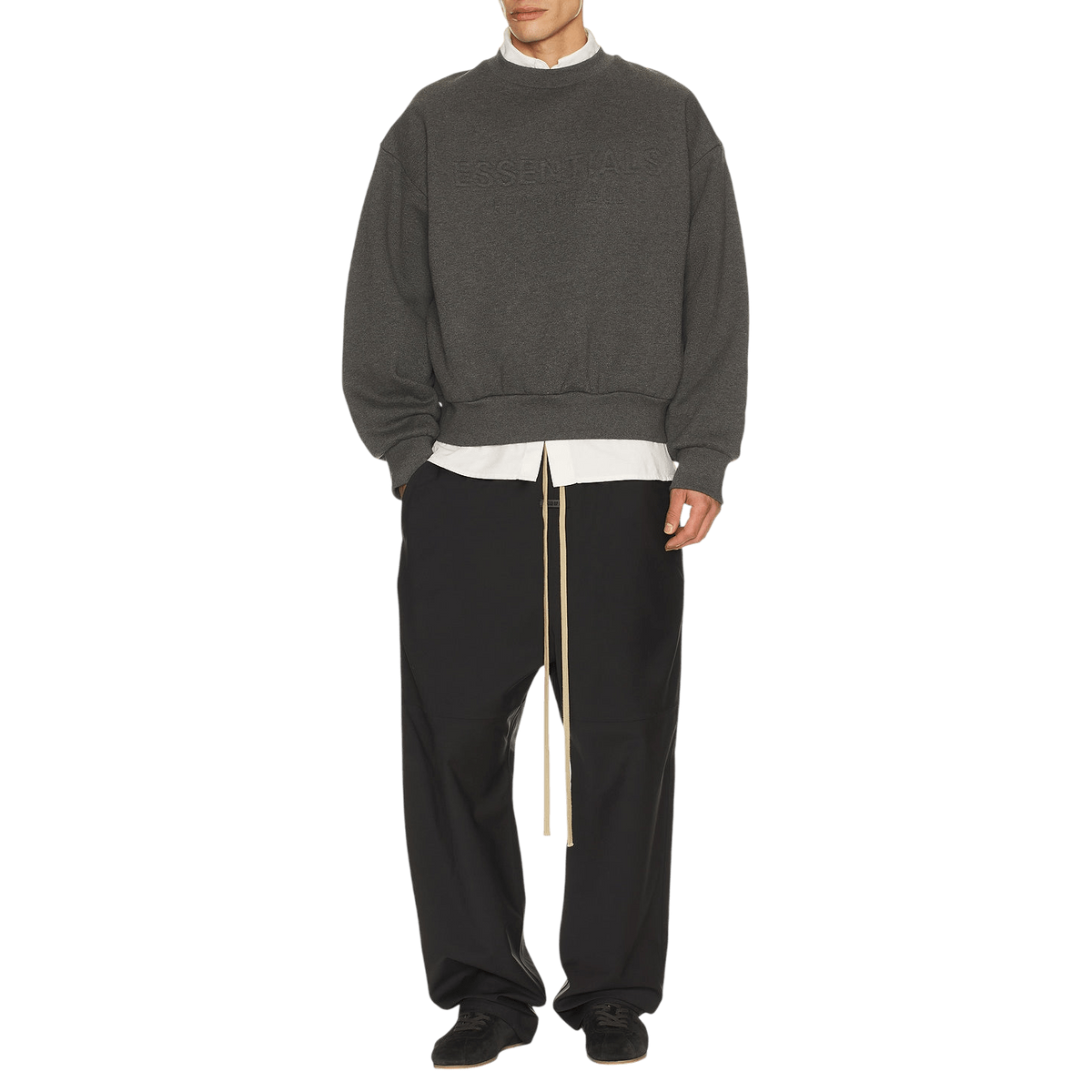 Fear of God Essentials Classic Crewneck Sweatshirt Charcoal Heather - Im Your Wardrobe