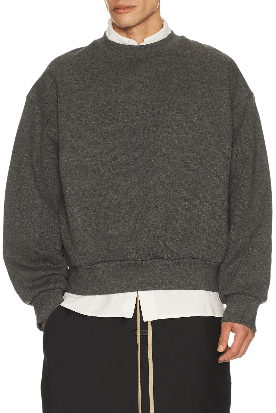 Fear of God Essentials Classic Crewneck Sweatshirt Charcoal Heather