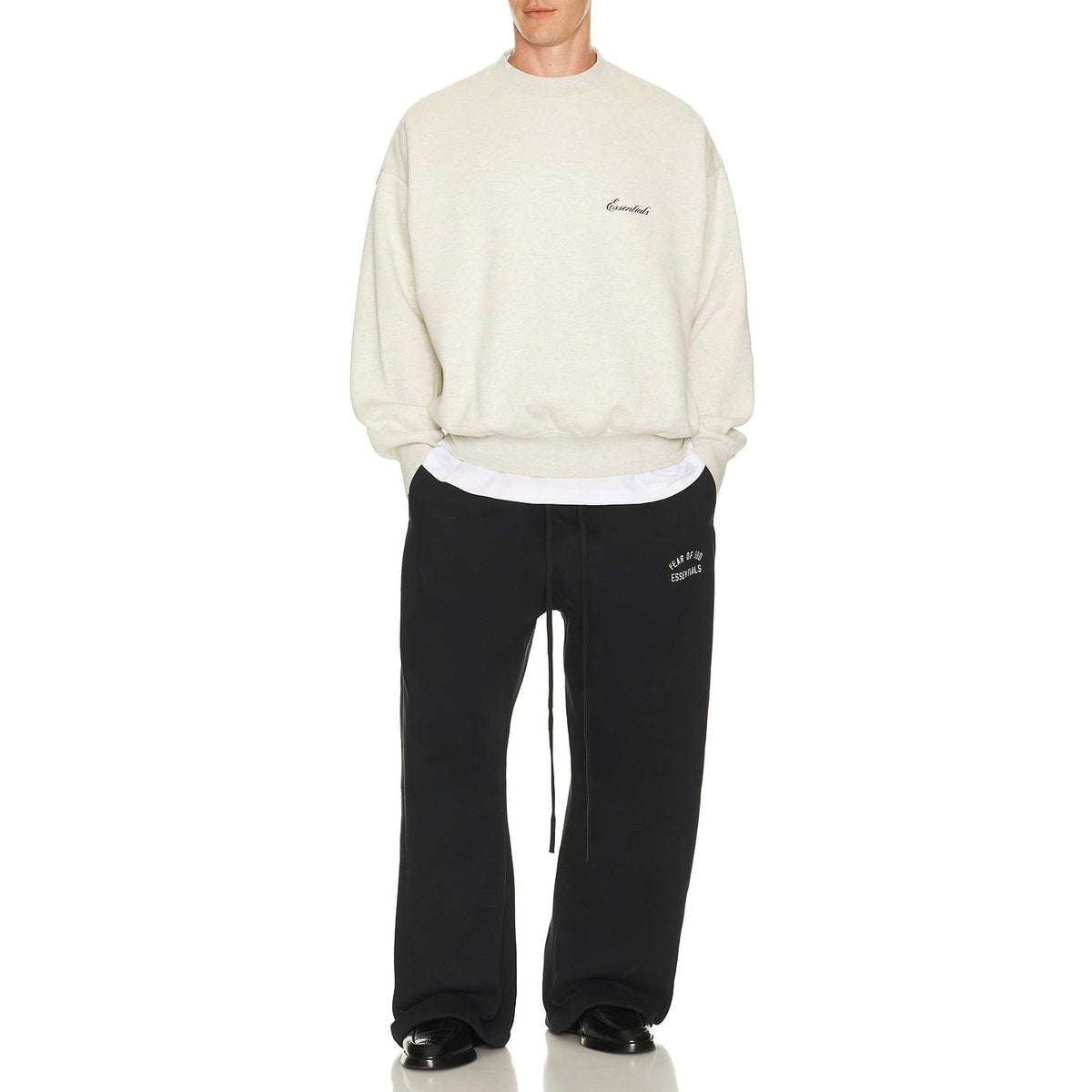 Fear of God Essentials Classic Crewneck Sweatshirt Oatmeal Heather/Light Heather - Im Your Wardrobe
