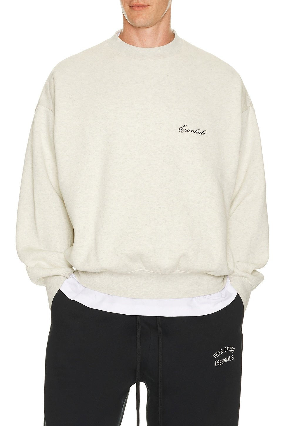 Fear of God Essentials Classic Crewneck Sweatshirt Oatmeal Heather/Light Heather