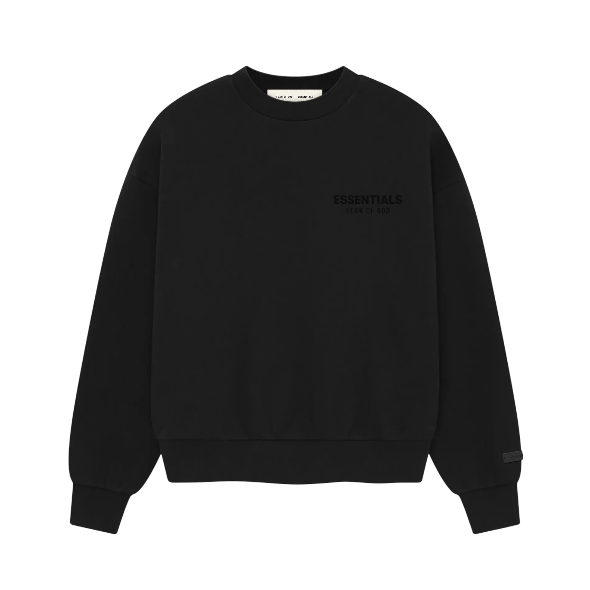 Fear of God Essentials Classic Crewneck Sweatshirt Vintage Black - Im Your Wardrobe