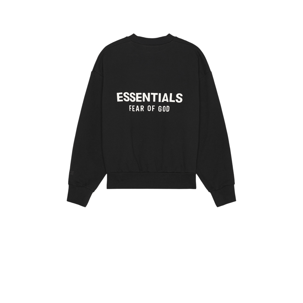 Fear of God Essentials Classic Fit Fleece Crew Neck Sweatshirt Jet Black - Im Your Wardrobe