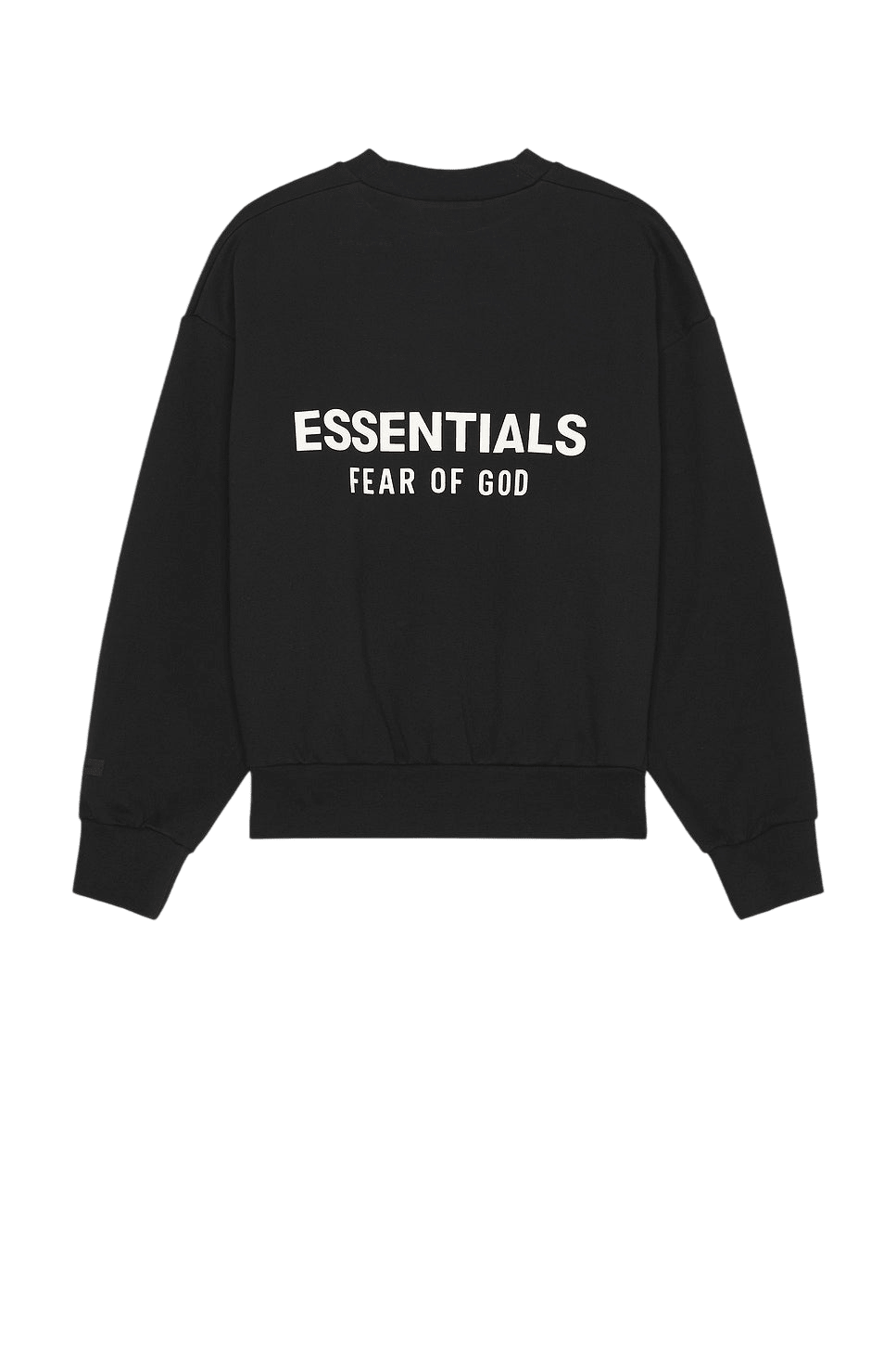 Fear of God Essentials Classic Fit Fleece Crew Neck Sweatshirt Jet Black