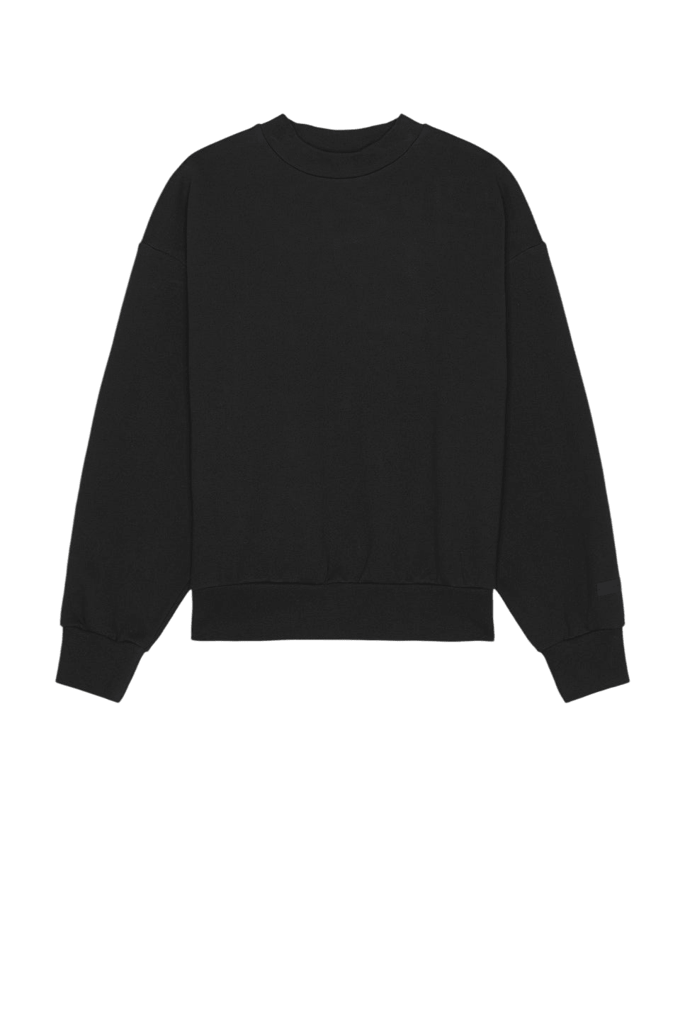 Fear of God Essentials Classic Fit Fleece Crew Neck Sweatshirt Jet Black