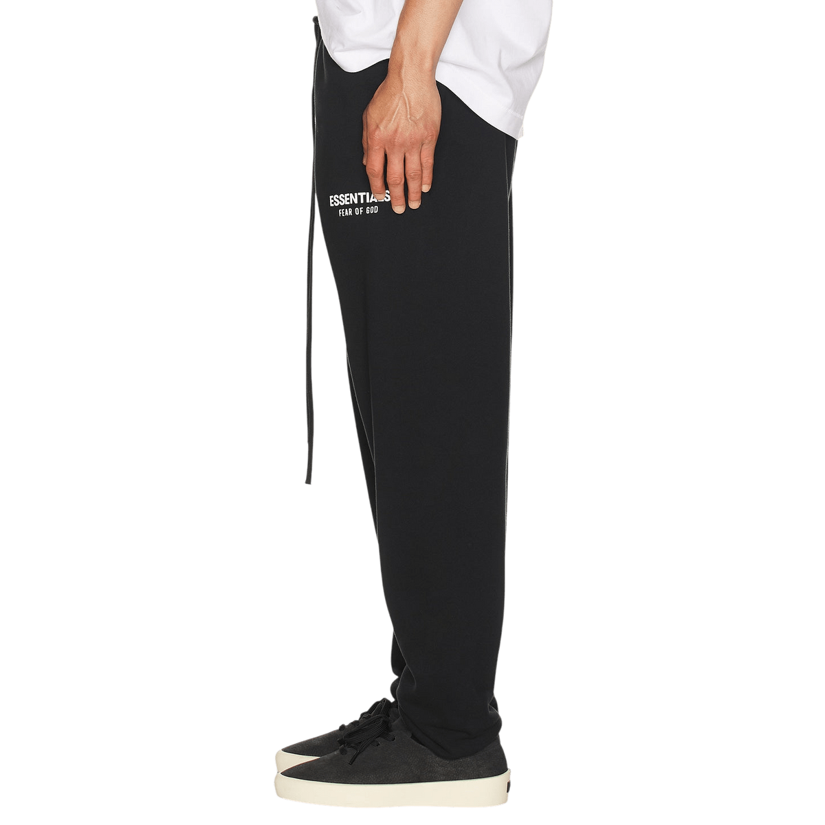 Fear of God Essentials Classic Fit Fleece Sweatpant Jet Black - Im Your Wardrobe