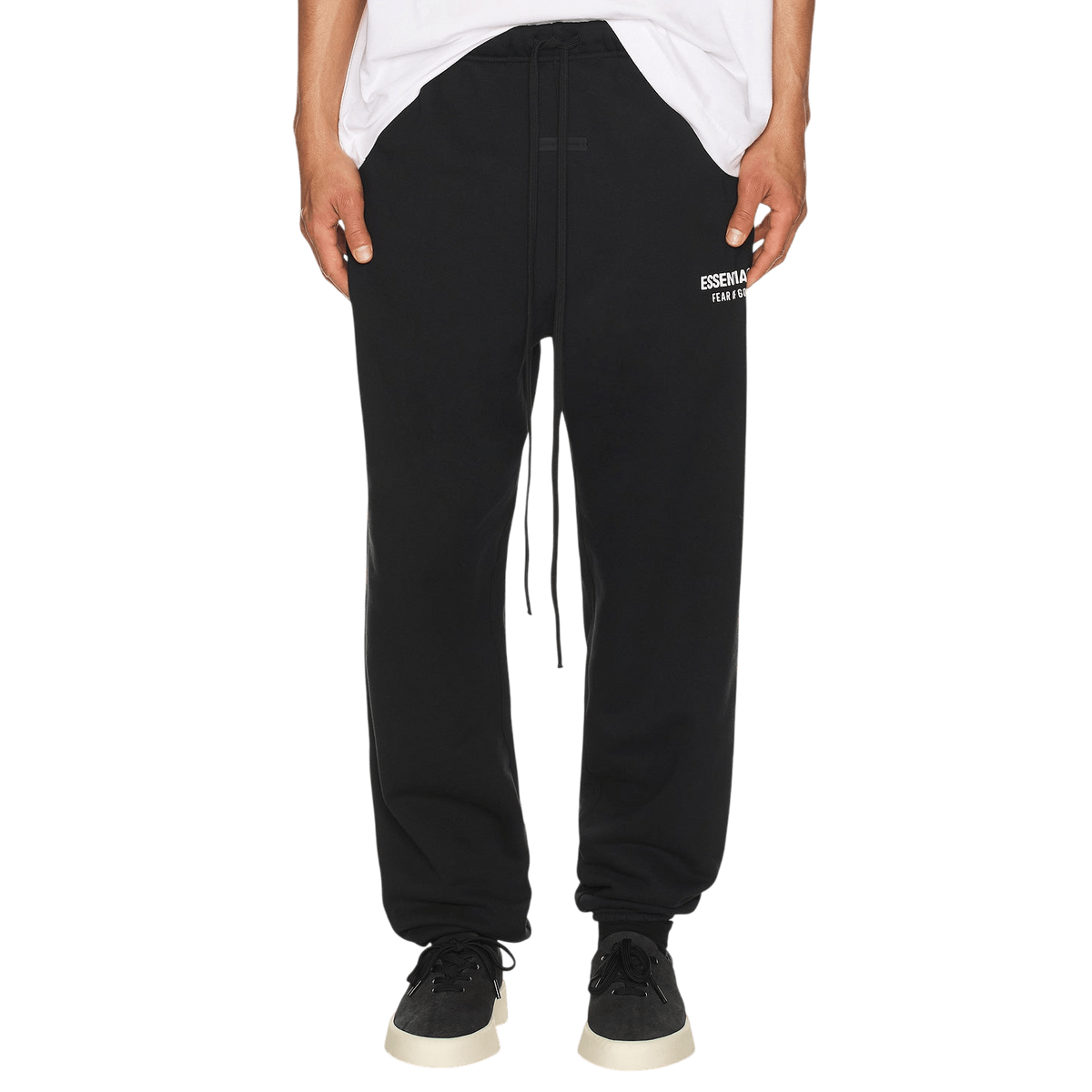 Fear of God Essentials Classic Fit Fleece Sweatpant Jet Black - Im Your Wardrobe