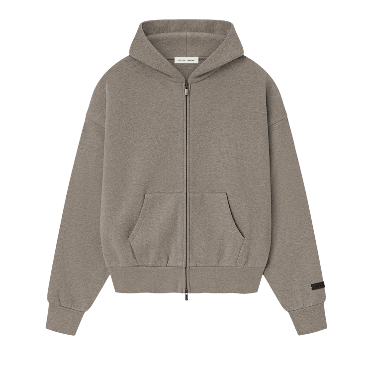 Fear of God Essentials Classic Fleece Zip-Up Hoodie Homestead Heather (SS25) - Im Your Wardrobe