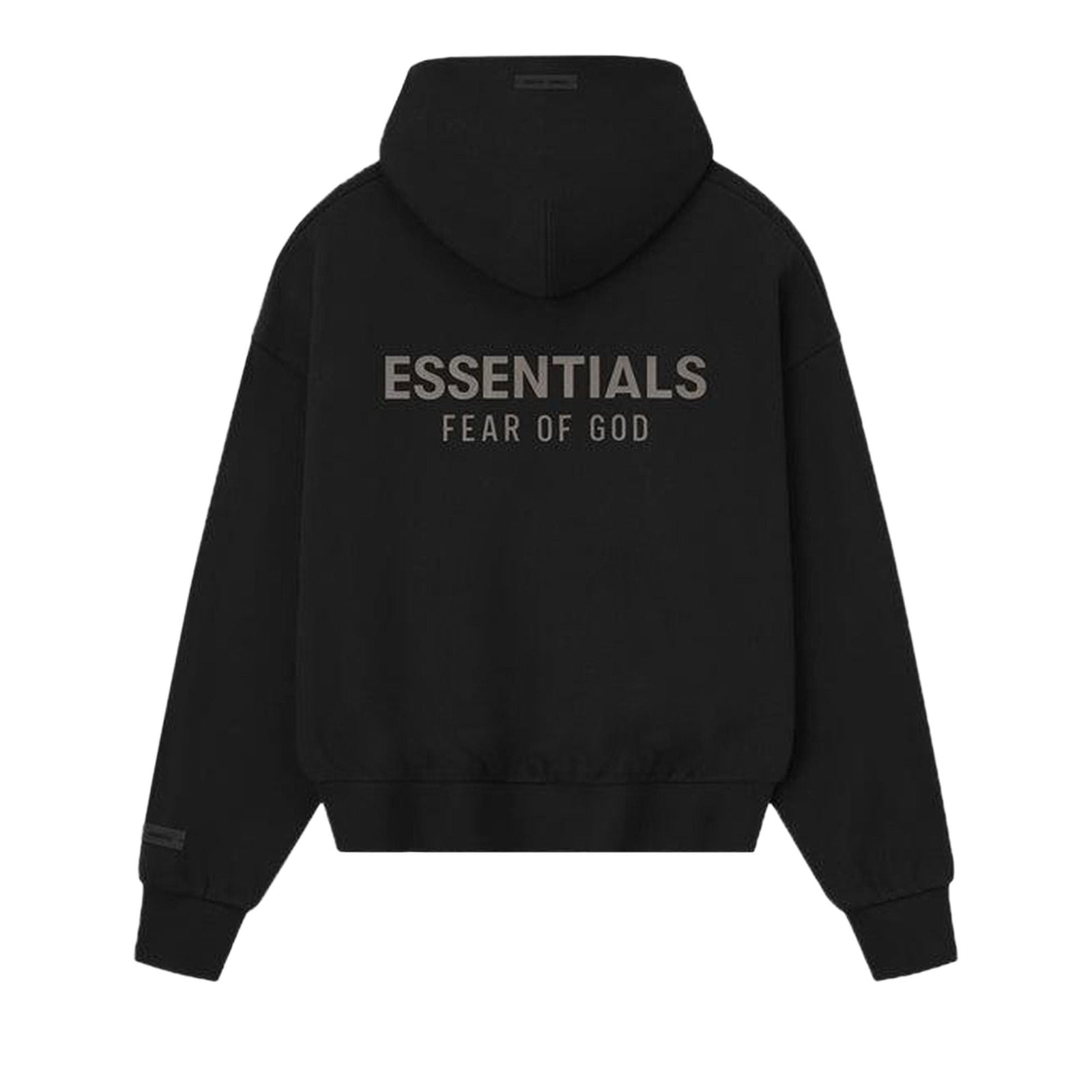 Fear of God Essentials Classic Full Zip Hoodie Jet Black (FW25) - Im Your Wardrobe