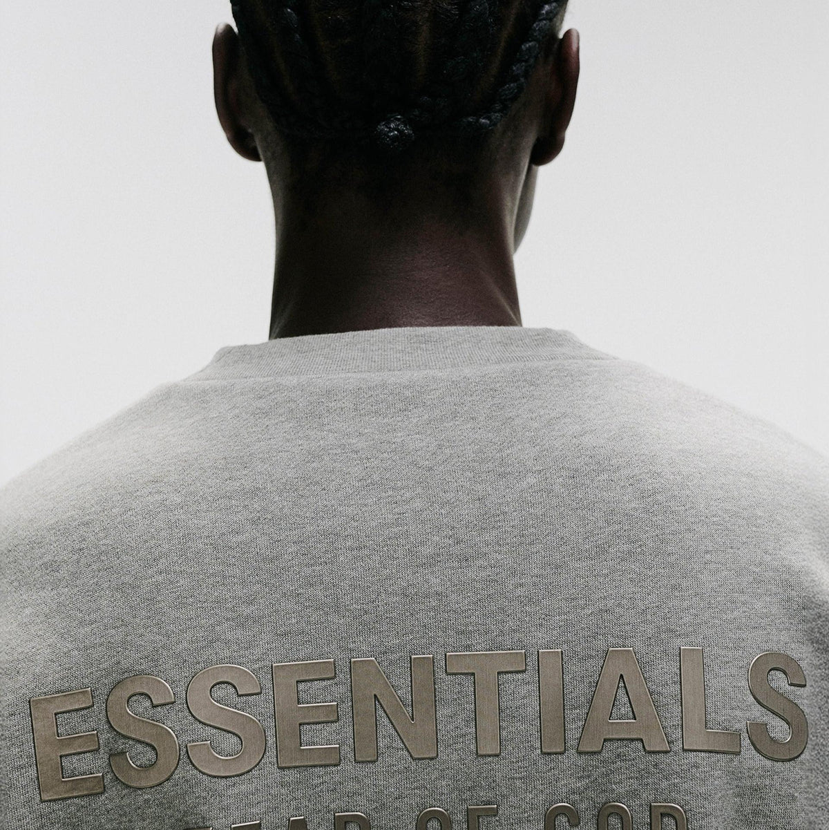 Fear of God Essentials Classic Long Sleeve Tee Concrete Heather - Im Your Wardrobe