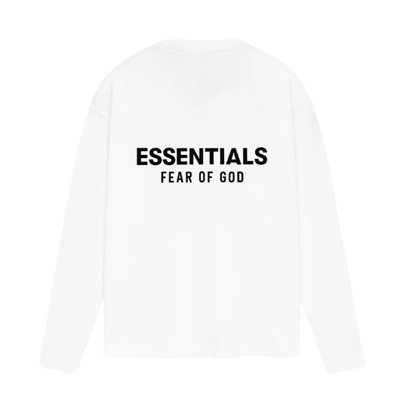 Fear of God Essentials Classic Longsleeve T-Shirt Bright White (2025) - Im Your Wardrobe