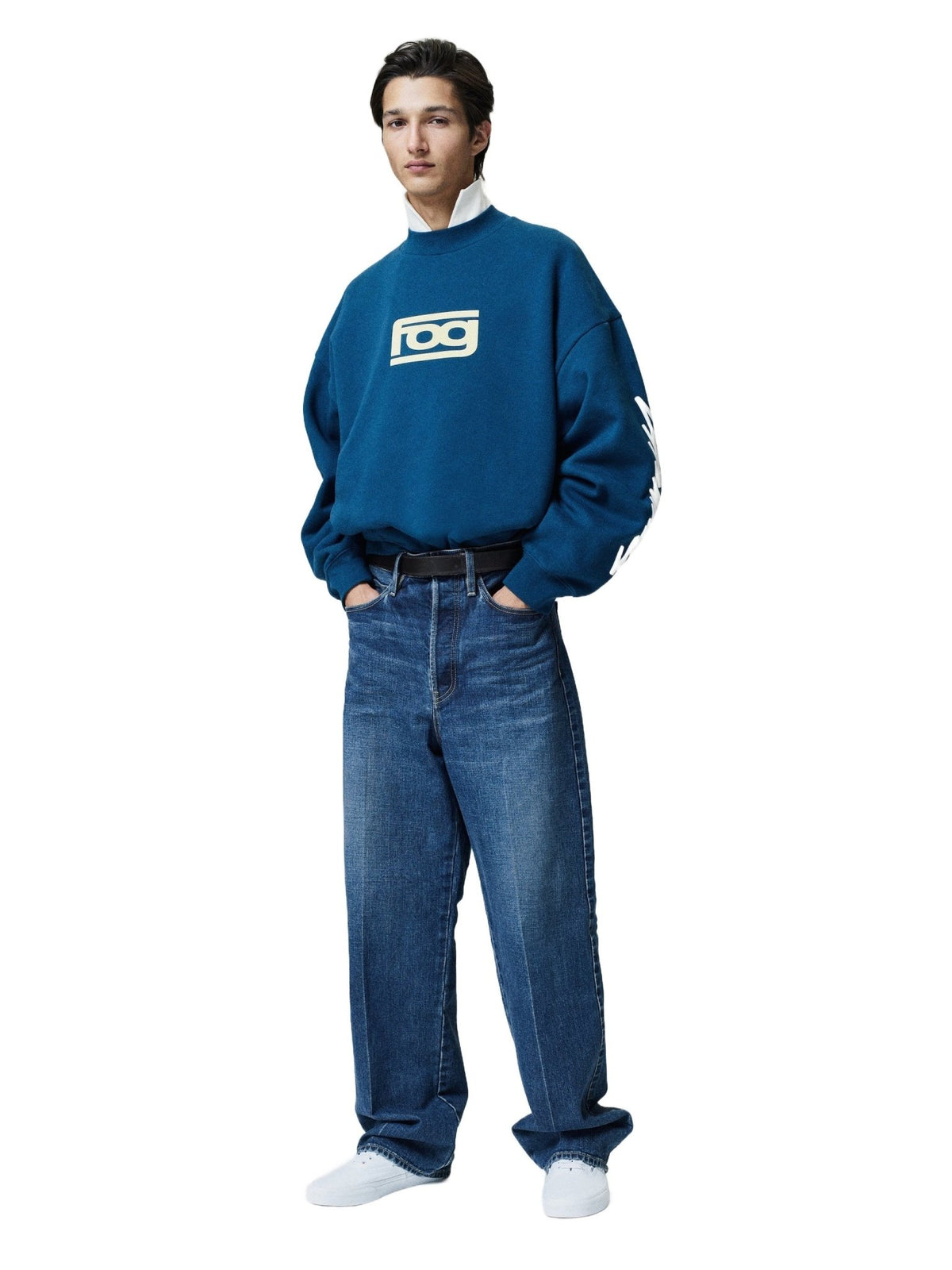Fear of God Essentials Classic Raglan Hi-Crewneck Night Sea - Im Your Wardrobe