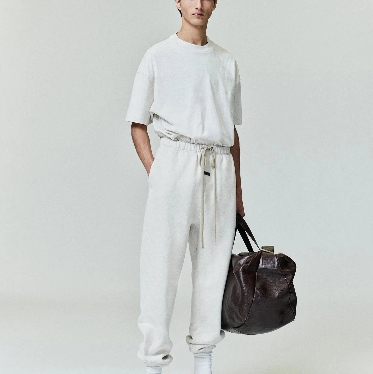 Fear of God Essentials Classic Sweatpant Oatmeal Heather - Im Your Wardrobe