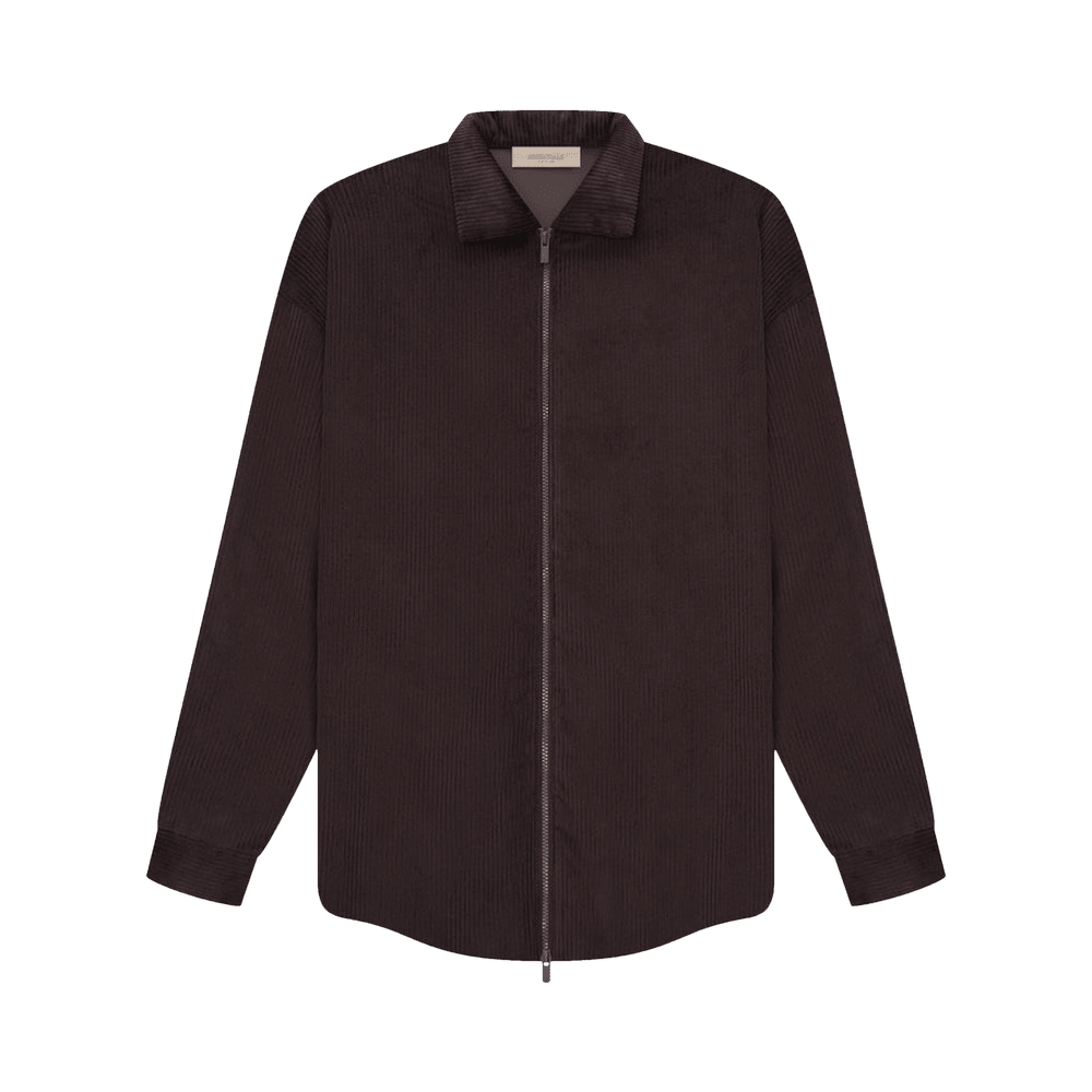 Fear of God Essentials Corduroy Shirt Jacket Plum