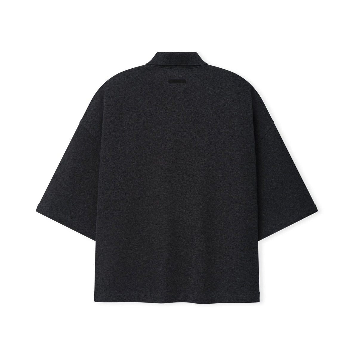 Fear of God Essentials Cropped Panelled Polo Iron Grey Heather/ Seal Heather - Im Your Wardrobe