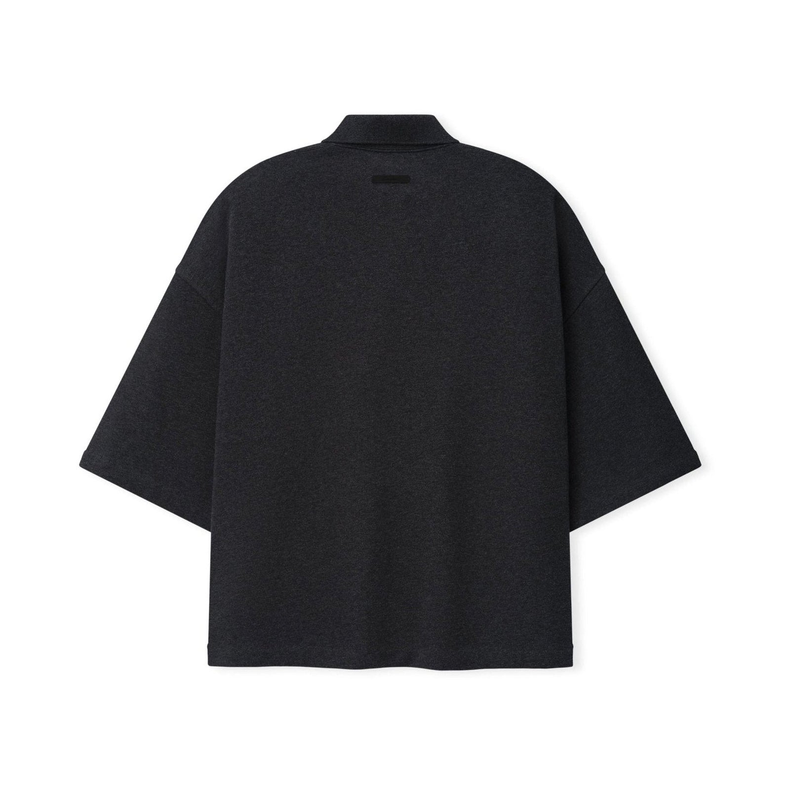 Fear of God Essentials Cropped Panelled Polo Iron Grey Heather/ Seal Heather - Im Your Wardrobe