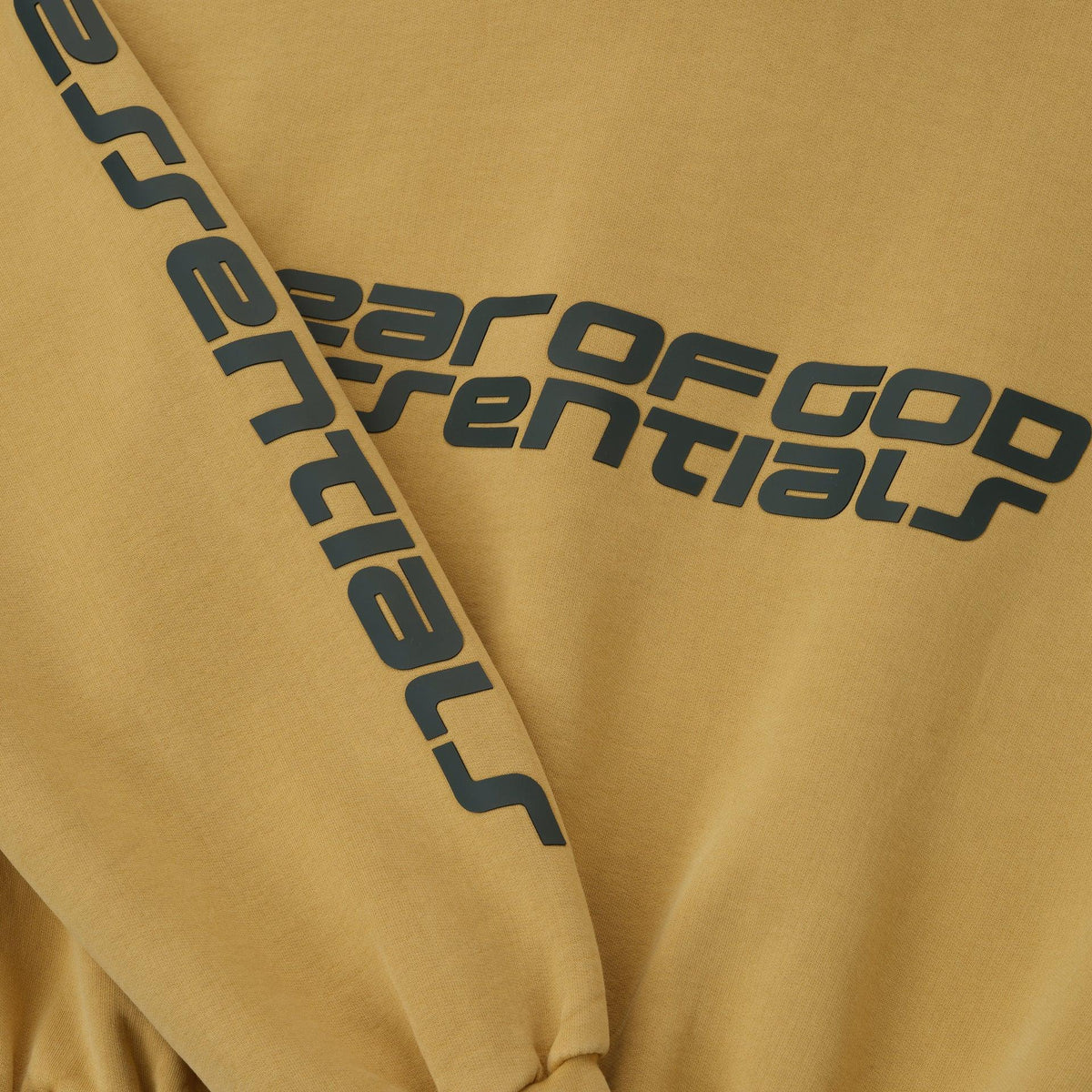 Fear of God Essentials Cropped Relaxed Hoodie Canyon - Im Your Wardrobe