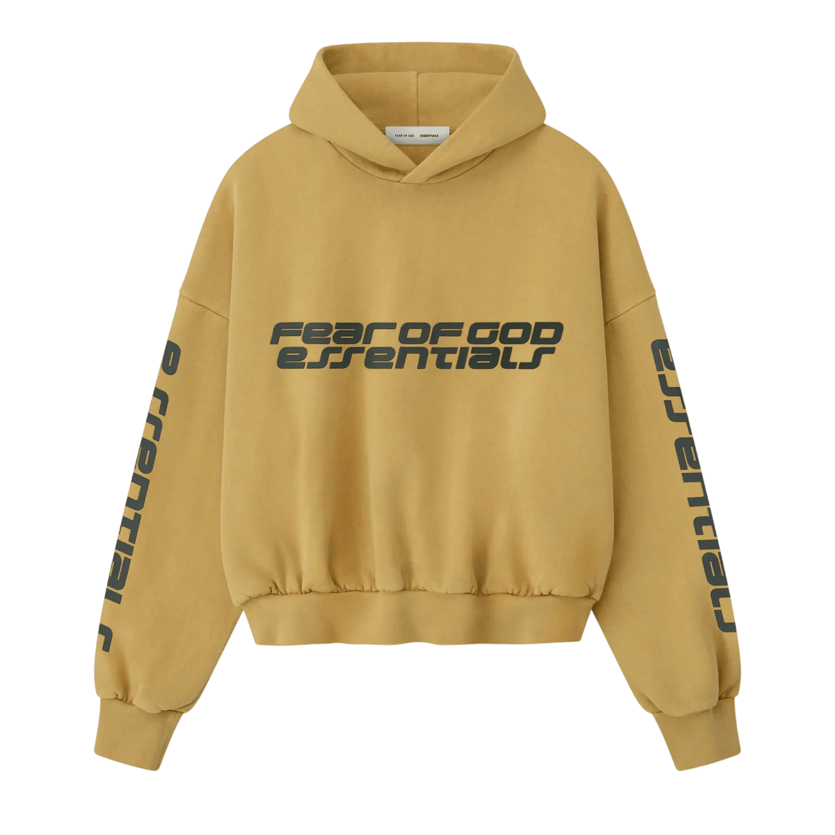 Fear of God Essentials Cropped Relaxed Hoodie Canyon - Im Your Wardrobe