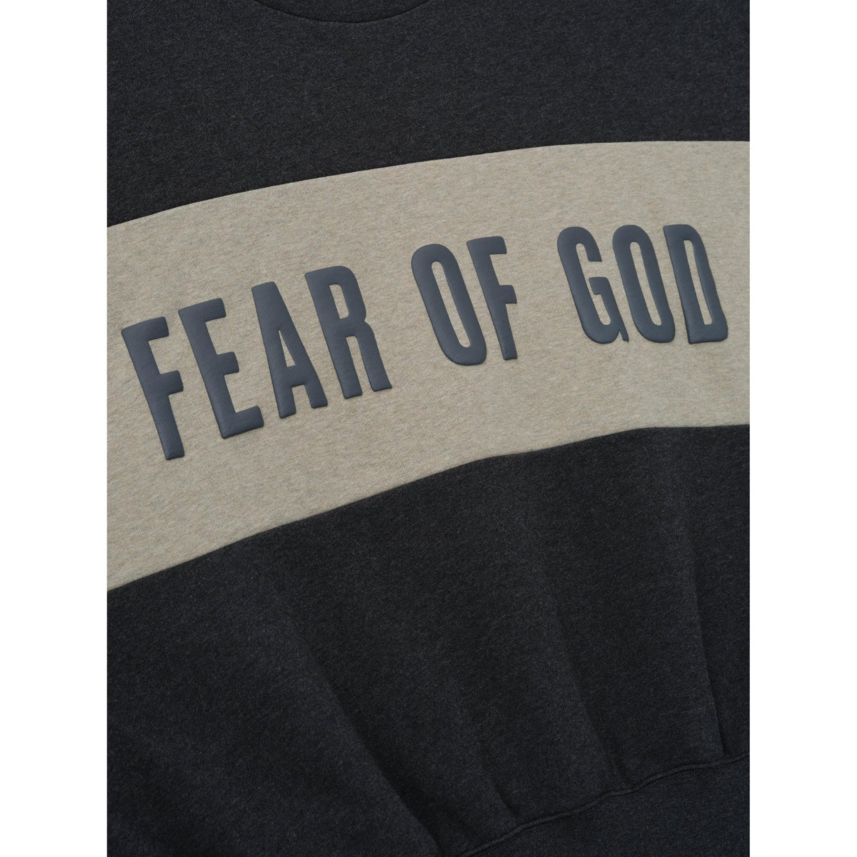 Fear of God Essentials Cropped Relaxed Panelled Sweatshirt Iron Grey Heather/ Seal Heather - Im Your Wardrobe