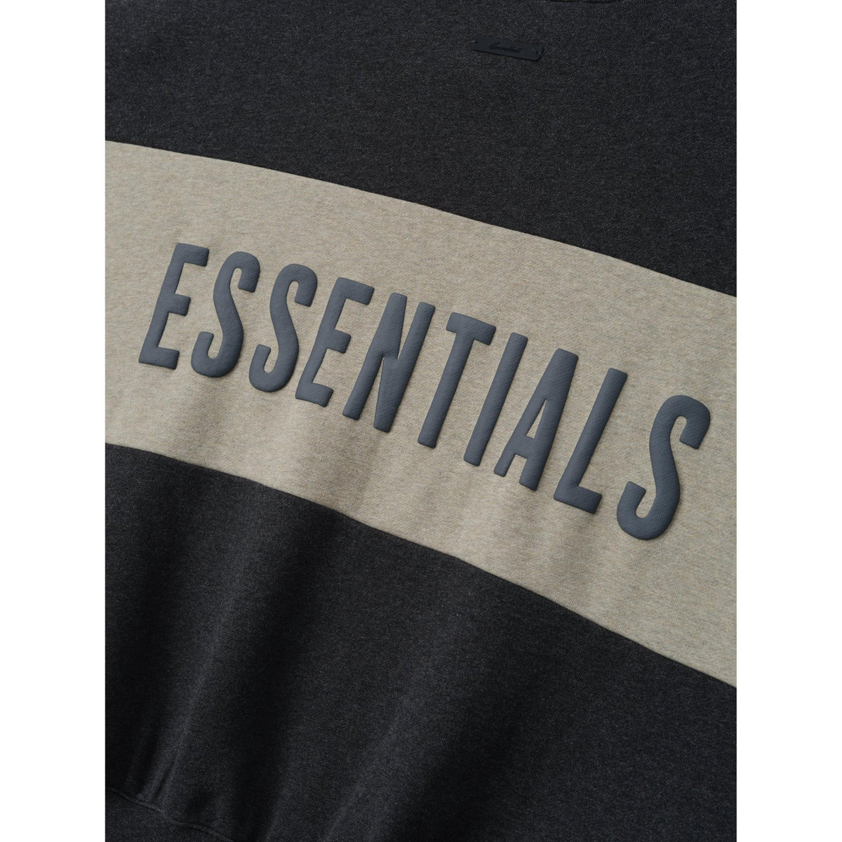Fear of God Essentials Cropped Relaxed Panelled Sweatshirt Iron Grey Heather/ Seal Heather - Im Your Wardrobe