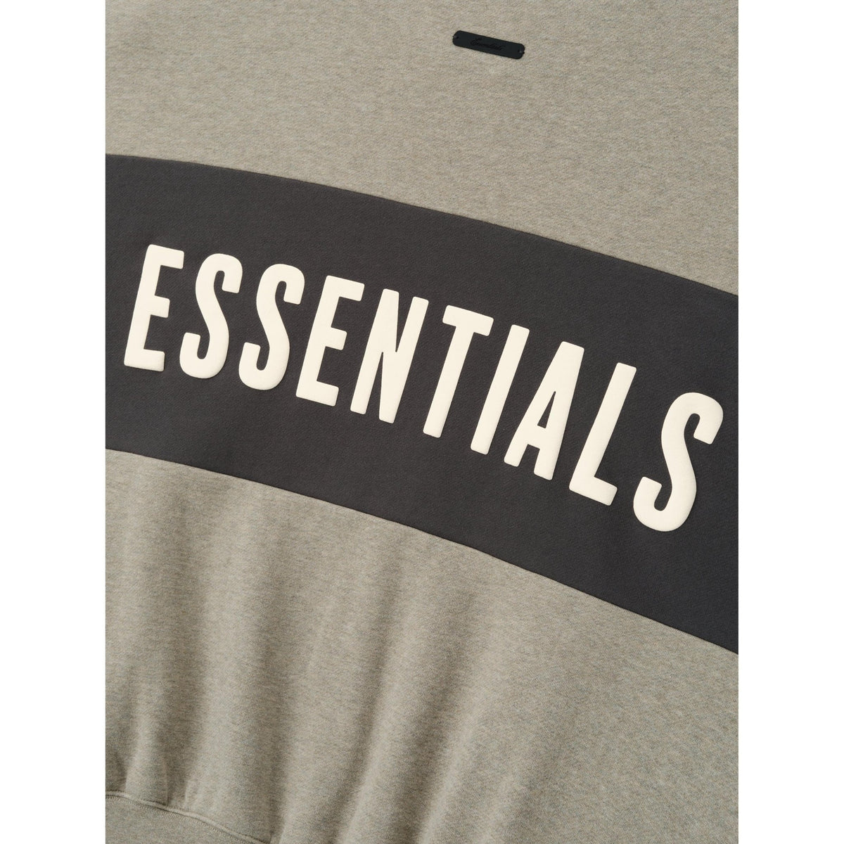 Fear of God Essentials Cropped Relaxed Panelled Sweatshirt Seal Heather/ Iron Grey - Im Your Wardrobe