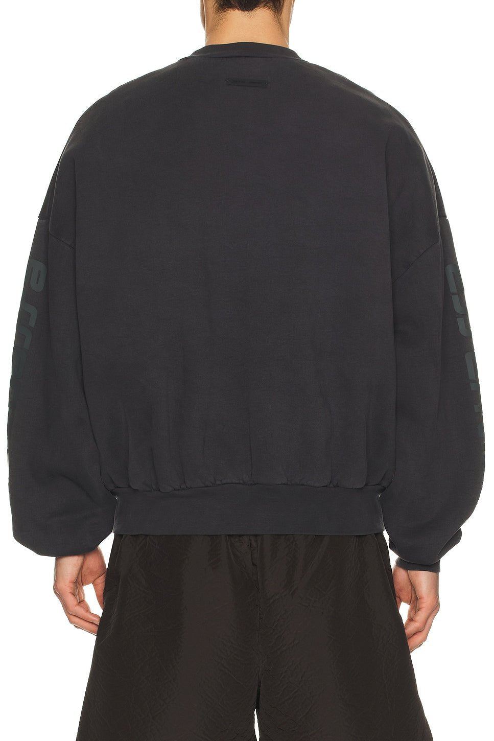 Fear of God Essentials Cropped Relaxed Sweatshirt Vintage Black - Im Your Wardrobe