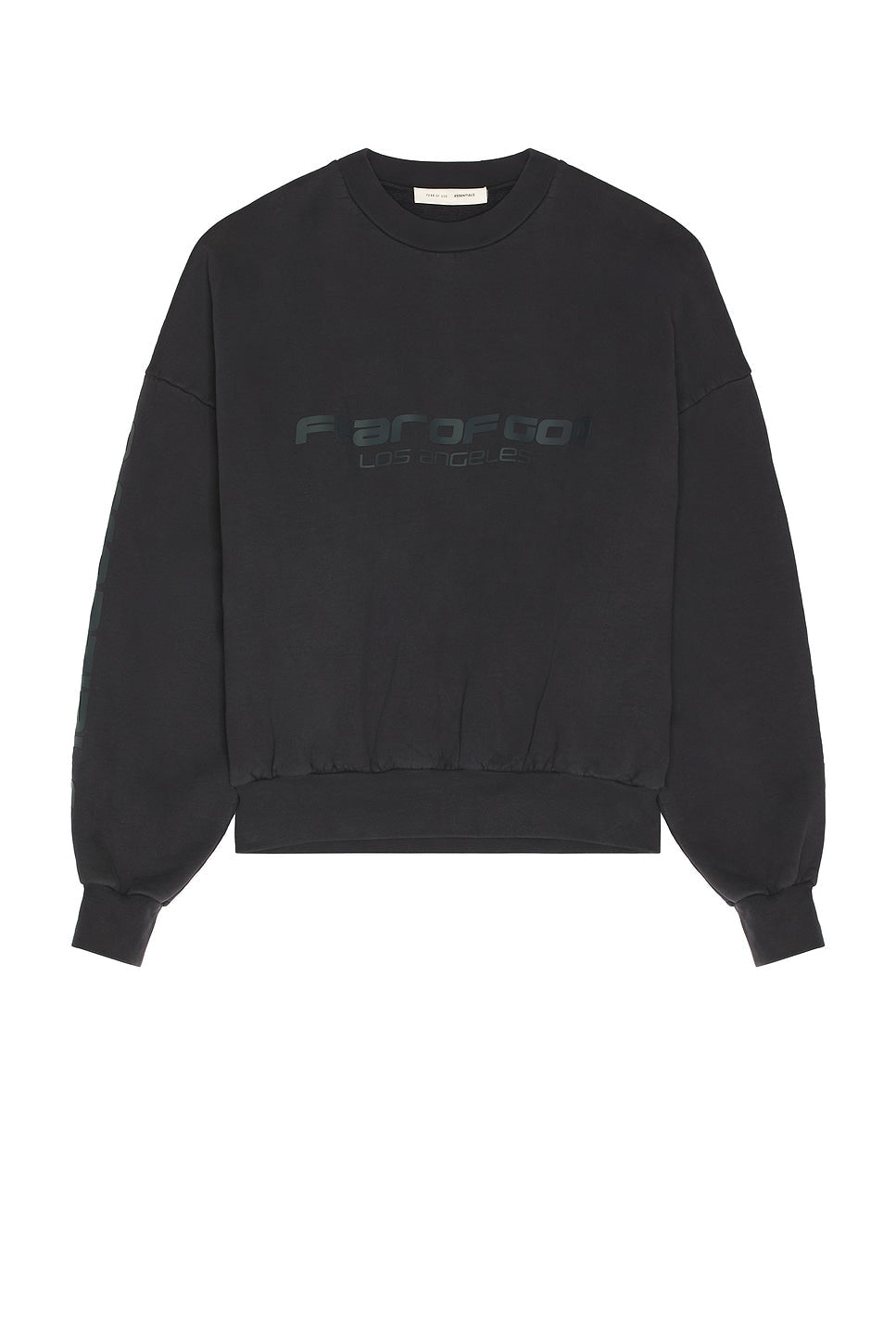Fear of God Essentials Cropped Relaxed Sweatshirt Vintage Black - Im Your Wardrobe