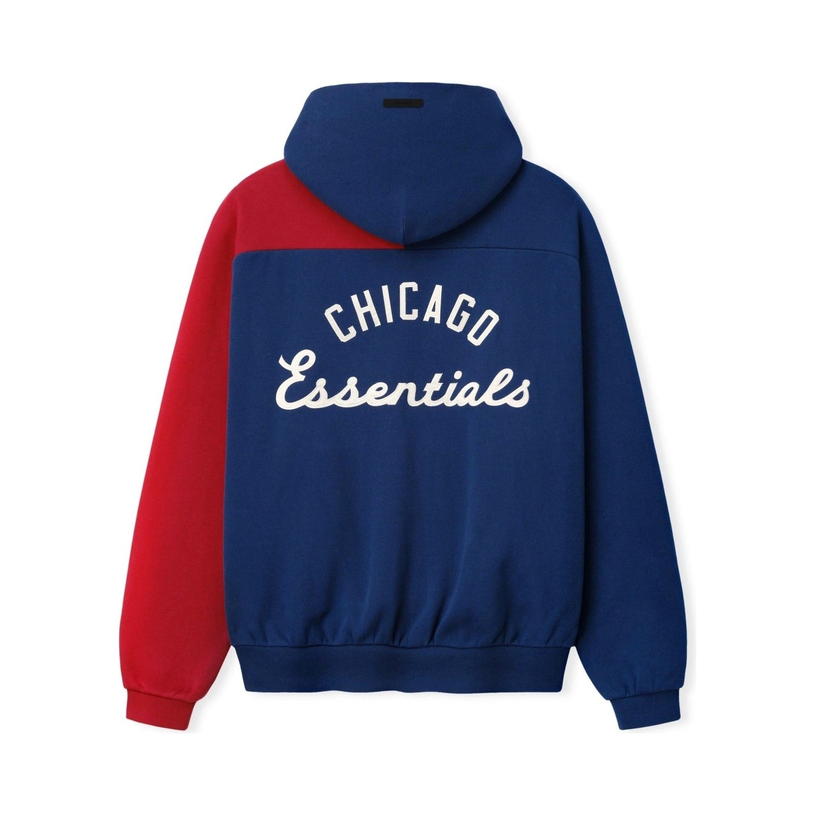 Fear of God Essentials Cubs Raglan Half Zip Sport Hoodie Estate Blue/ Stone Red - Im Your Wardrobe