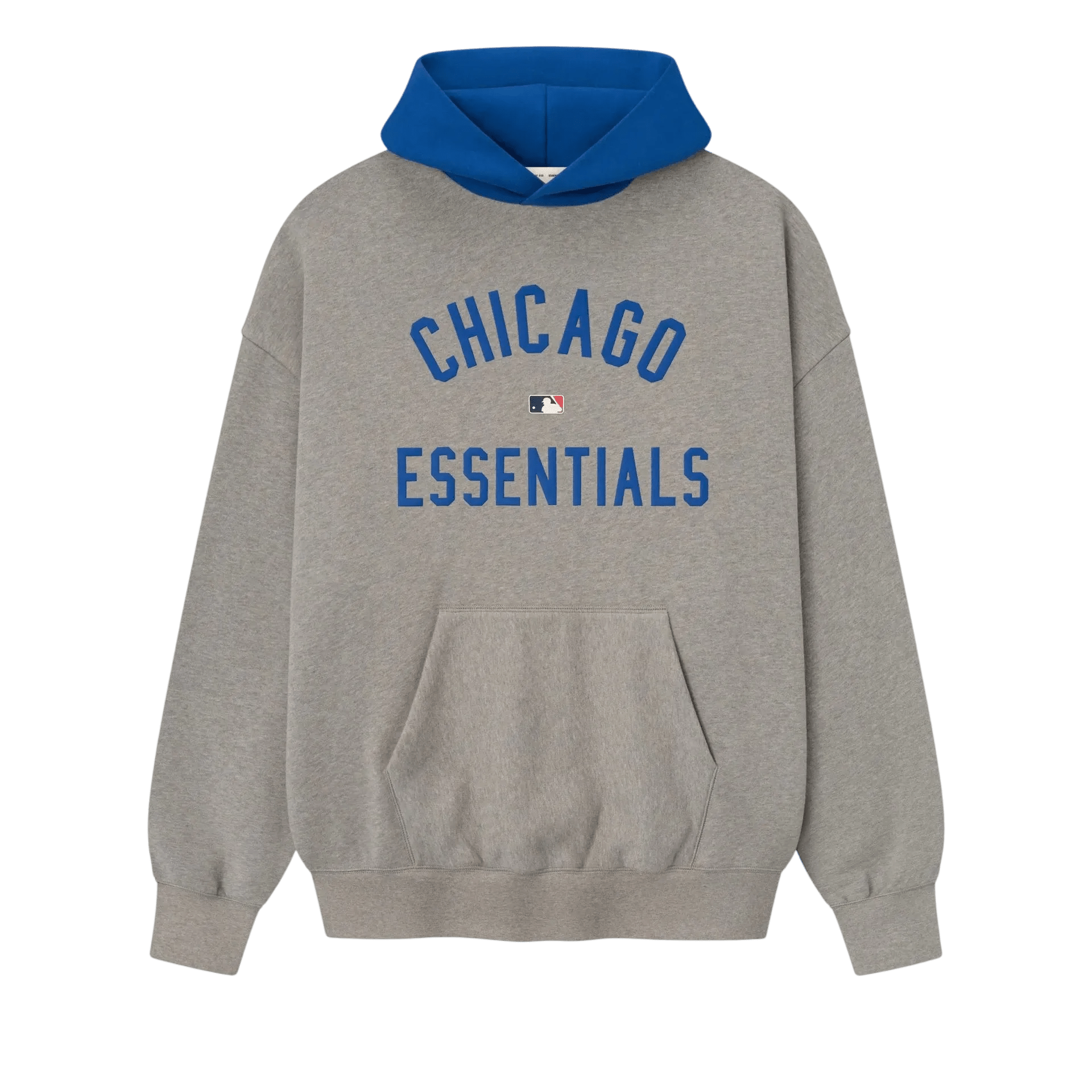Fear of God Essentials Cubs Sport Hoodie Concrete Heather/Blue - Im Your Wardrobe