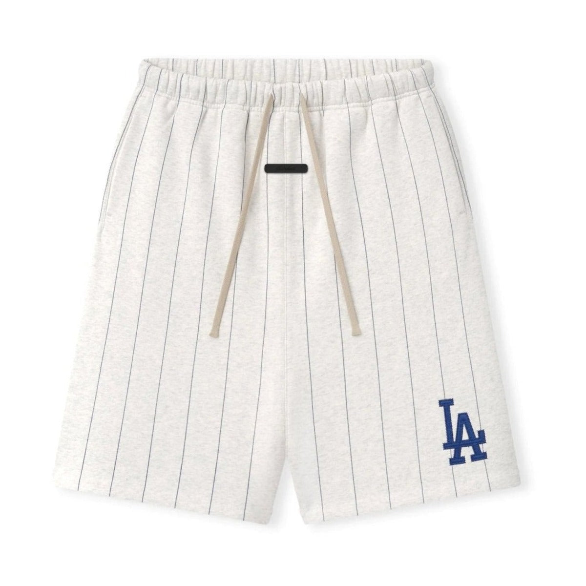Fear of God Essentials Dodgers 90's Sweatshort Oatmeal Heather W Dark Sapphire Pinstripes - Im Your Wardrobe