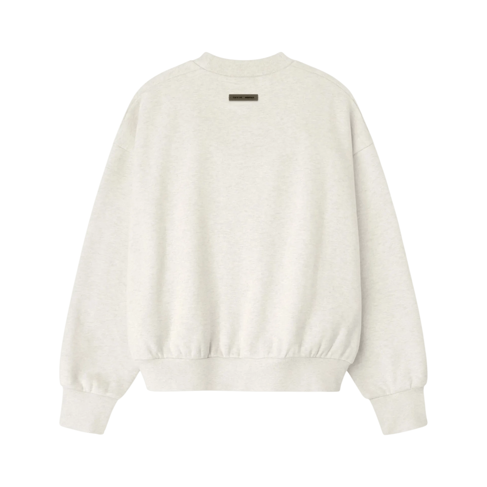 Fear of God Essentials Embossed Classic Crewneck Sweatshirt Oatmeal Heather - Im Your Wardrobe