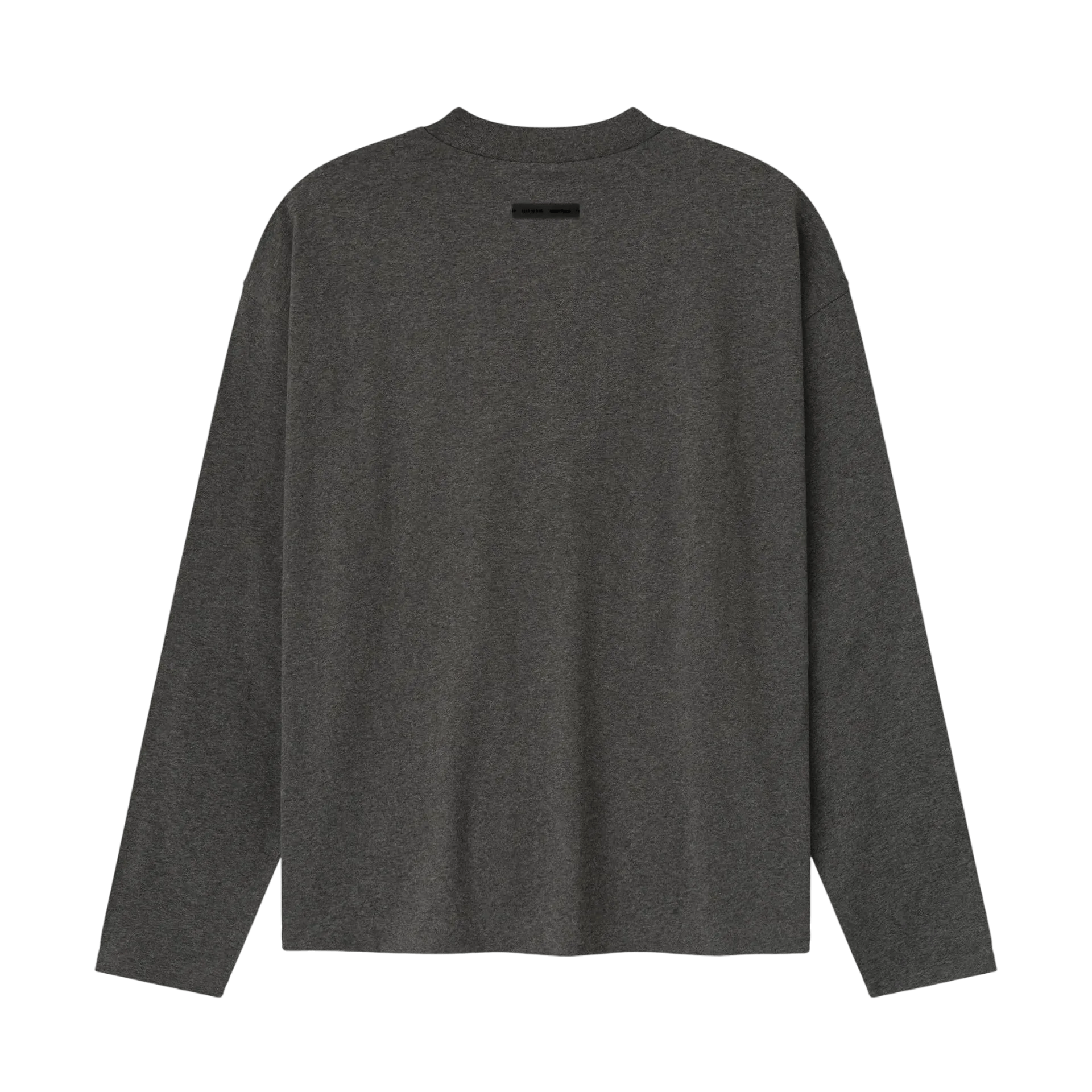 Fear of God Essentials Embroidered Classic Fit Hooded Long Sleeve Charcoal Heather - Im Your Wardrobe