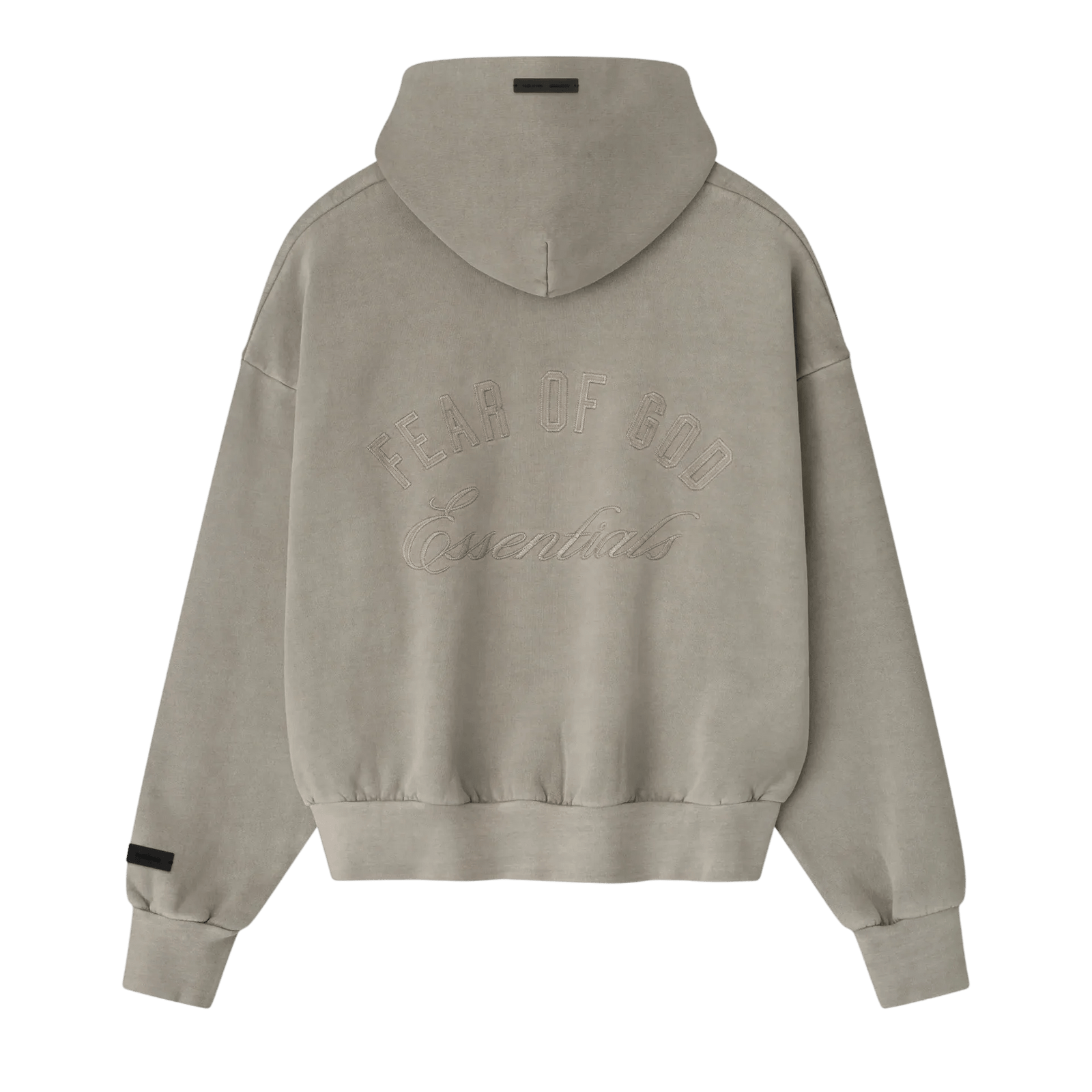 Fear of God Essentials Embroidered Classic Full Zip Hoodie Smoke Grey - Im Your Wardrobe